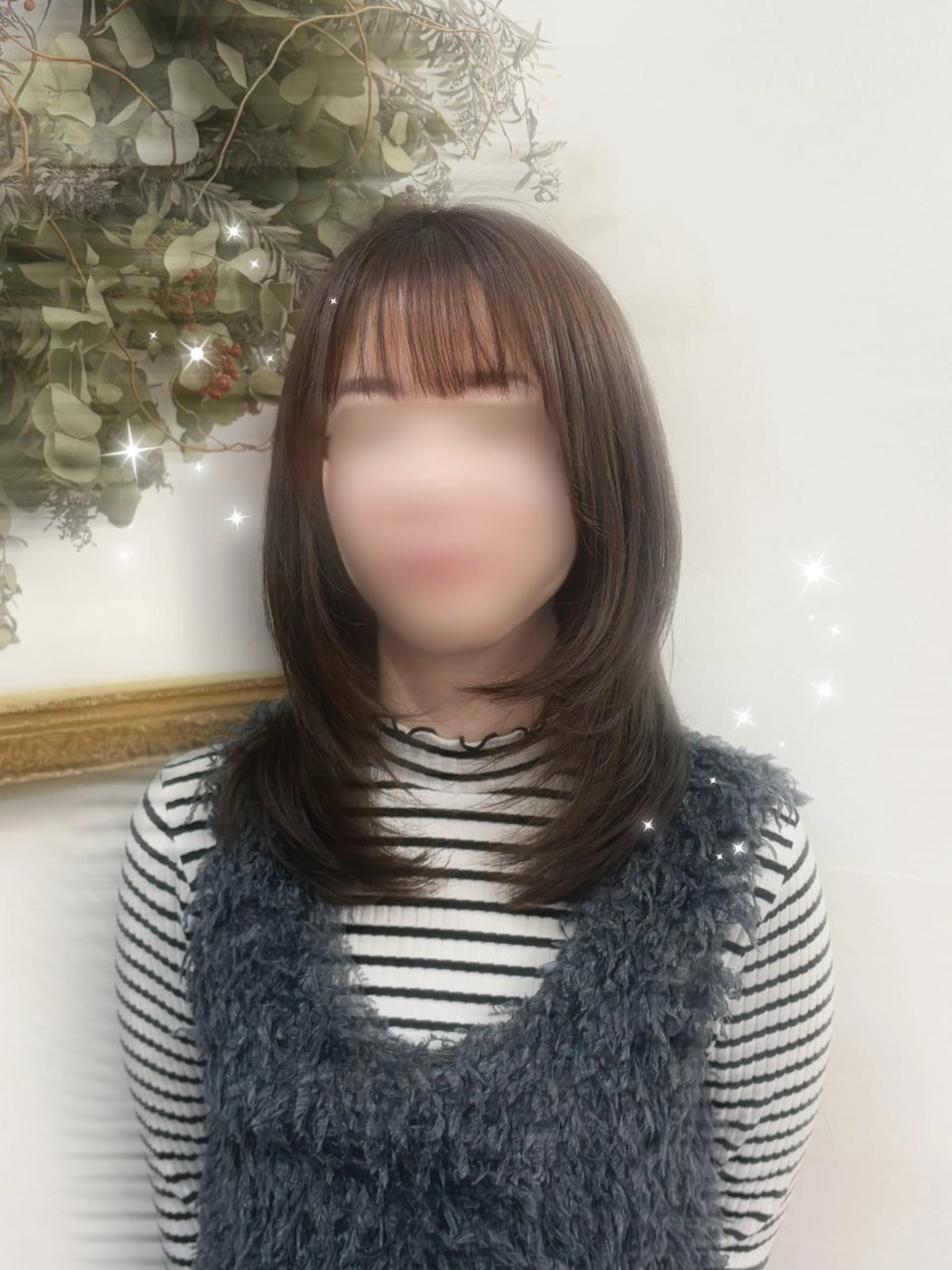 ロング レイヤーカット ラカットゾーン 田中李奈のヘアスタイル