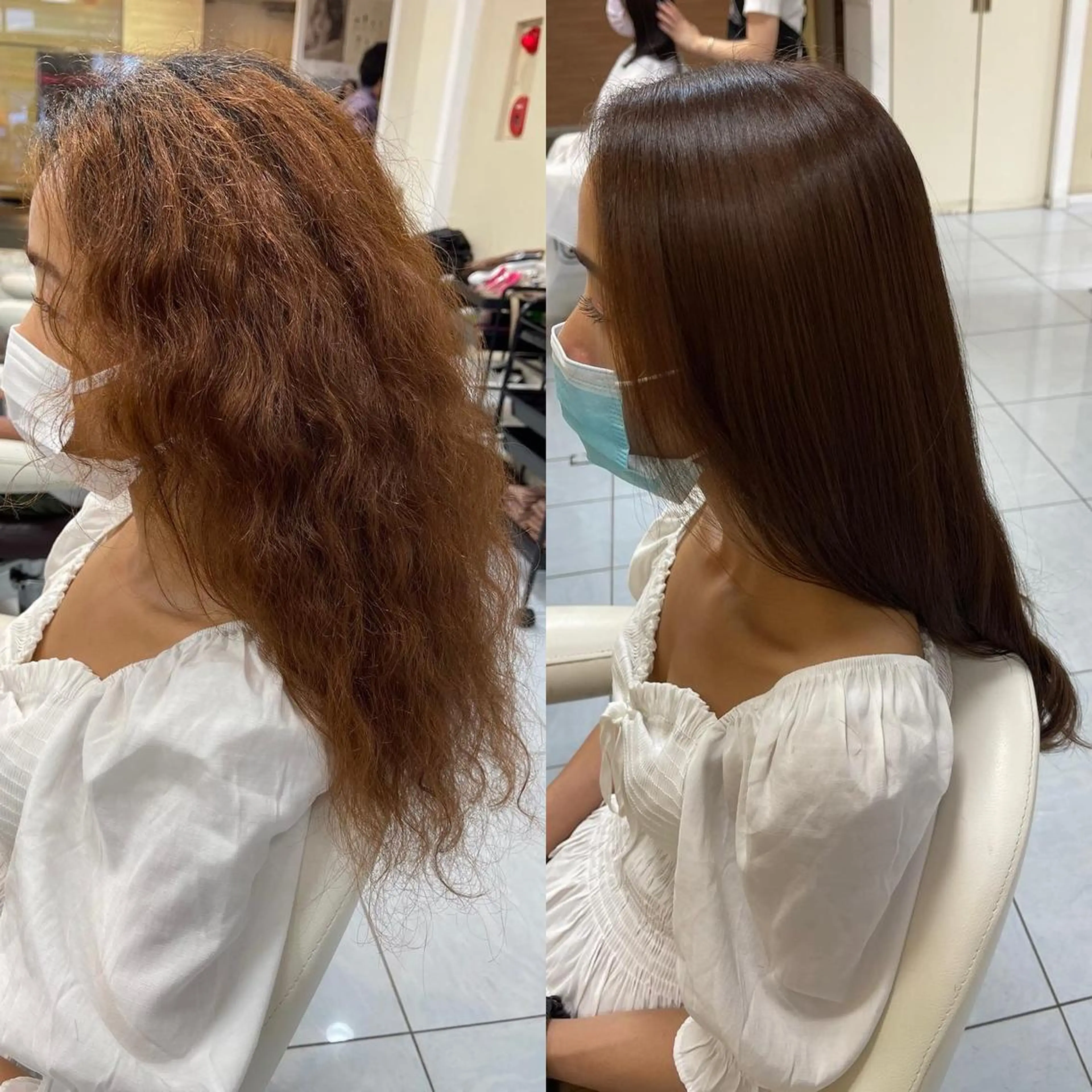 ロング パーマ カット 縮毛矯正 トリートメント 髪質改善/縮毛矯正 /レイヤー岡部のヘアスタイル