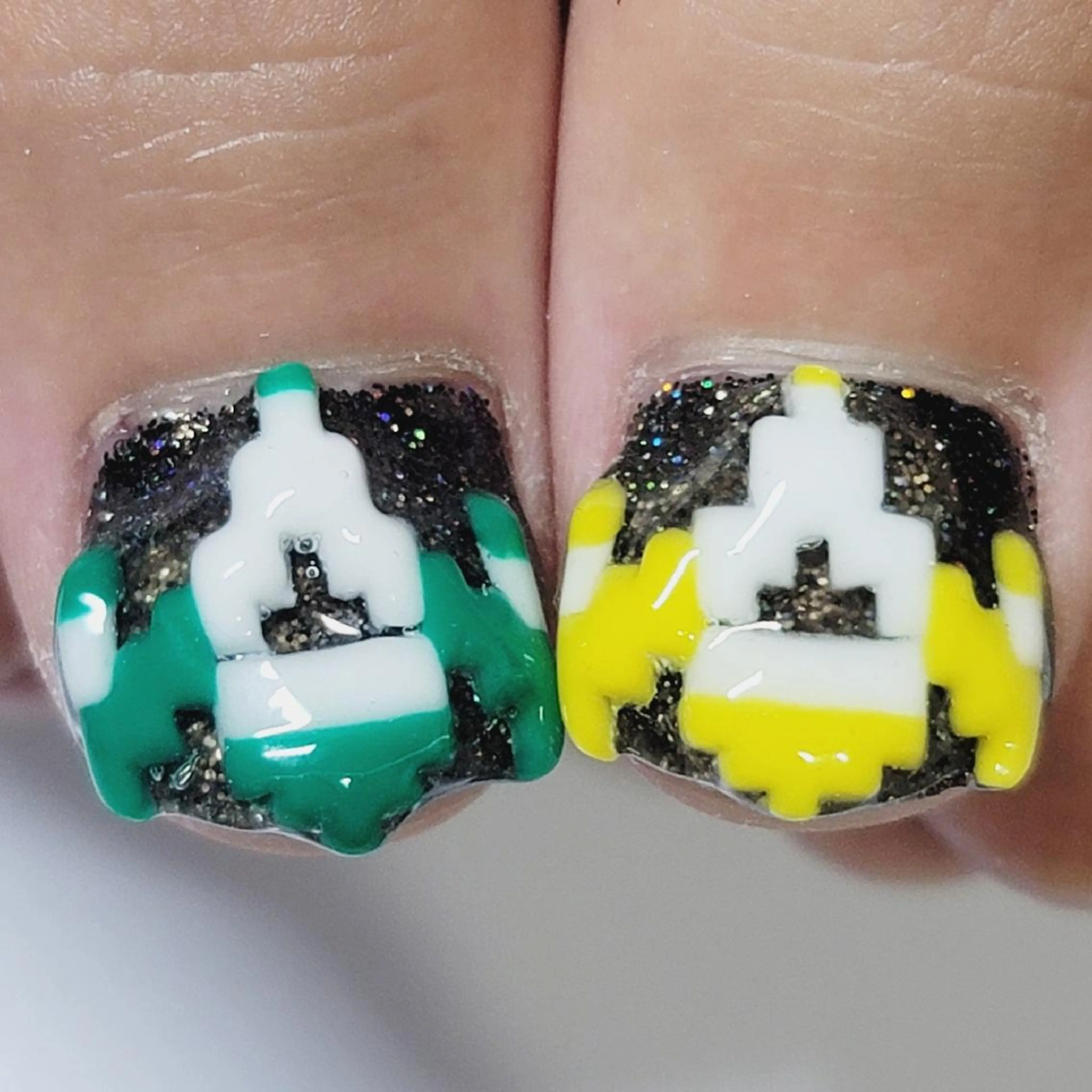 ネイル アートネイル オーロラネイル ドット ラメ(グリッター) ワンカラーネイル ハンドネイル よしだ ひろきのネイルデザイン