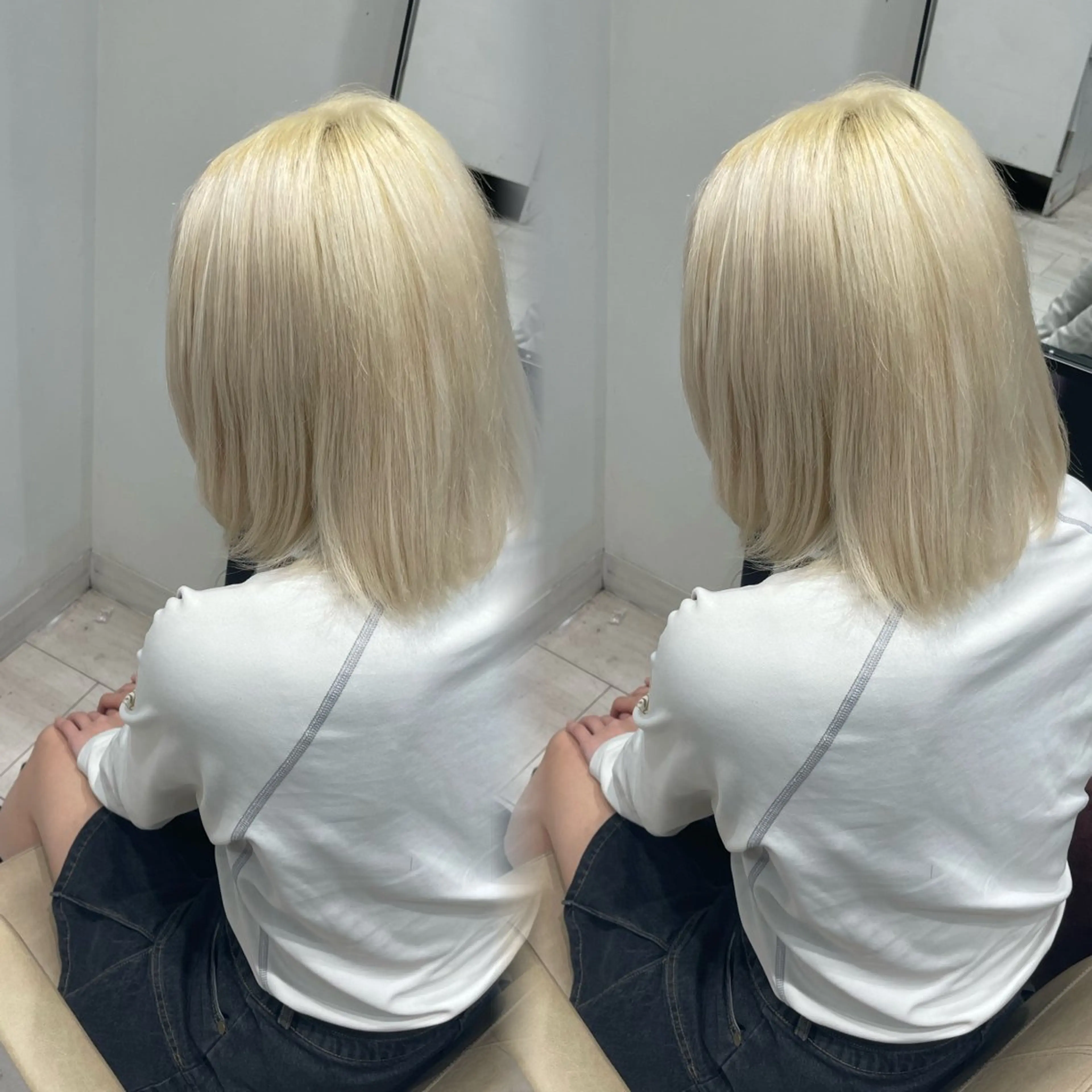 ミディアム カラー ヘアカラー 韓国風ハッシュカット 似合わせレイヤー池袋のヘアスタイル