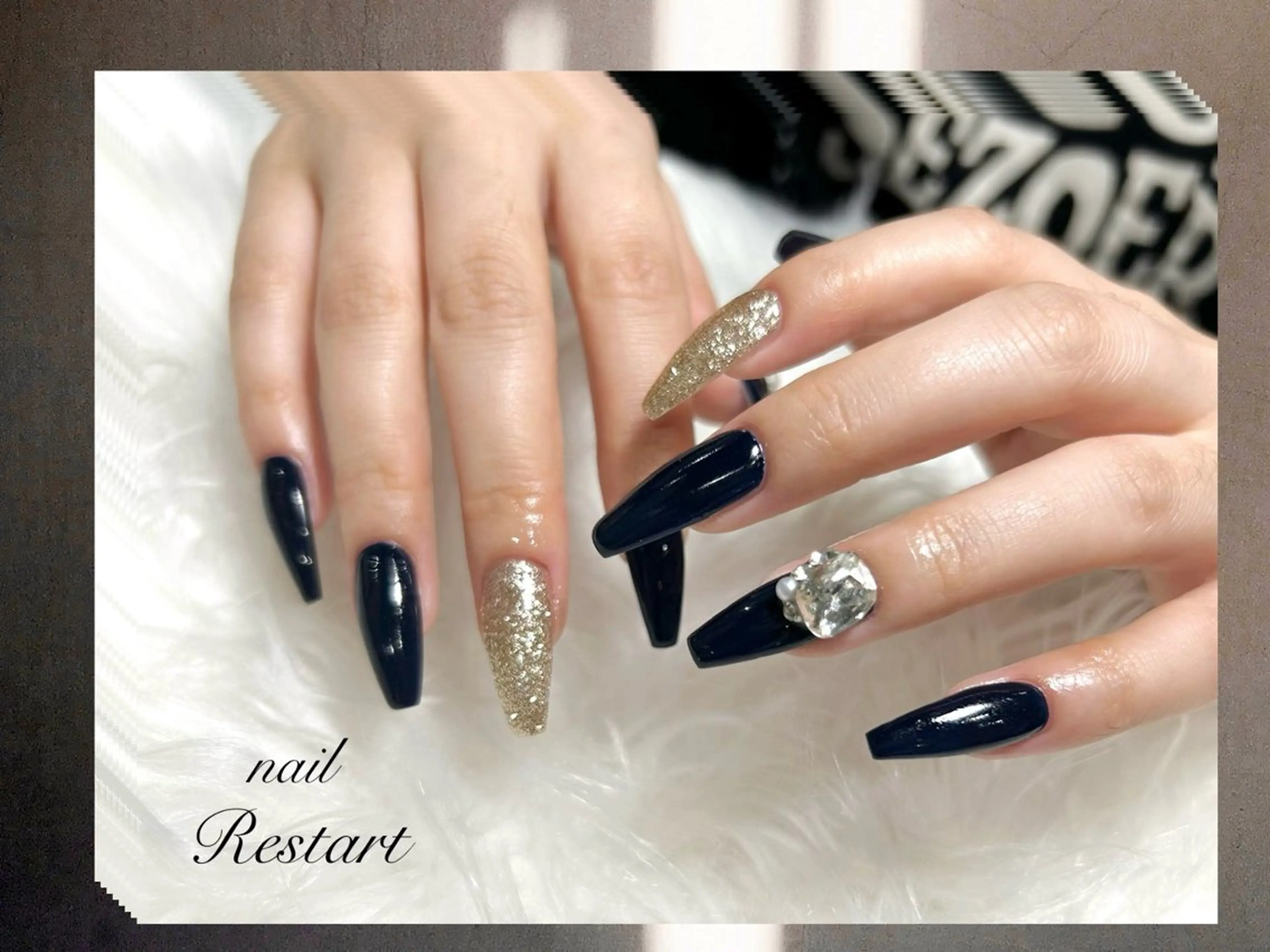 ロング ハンドネイル nail Restart所属・Restart YURIのネイルデザイン