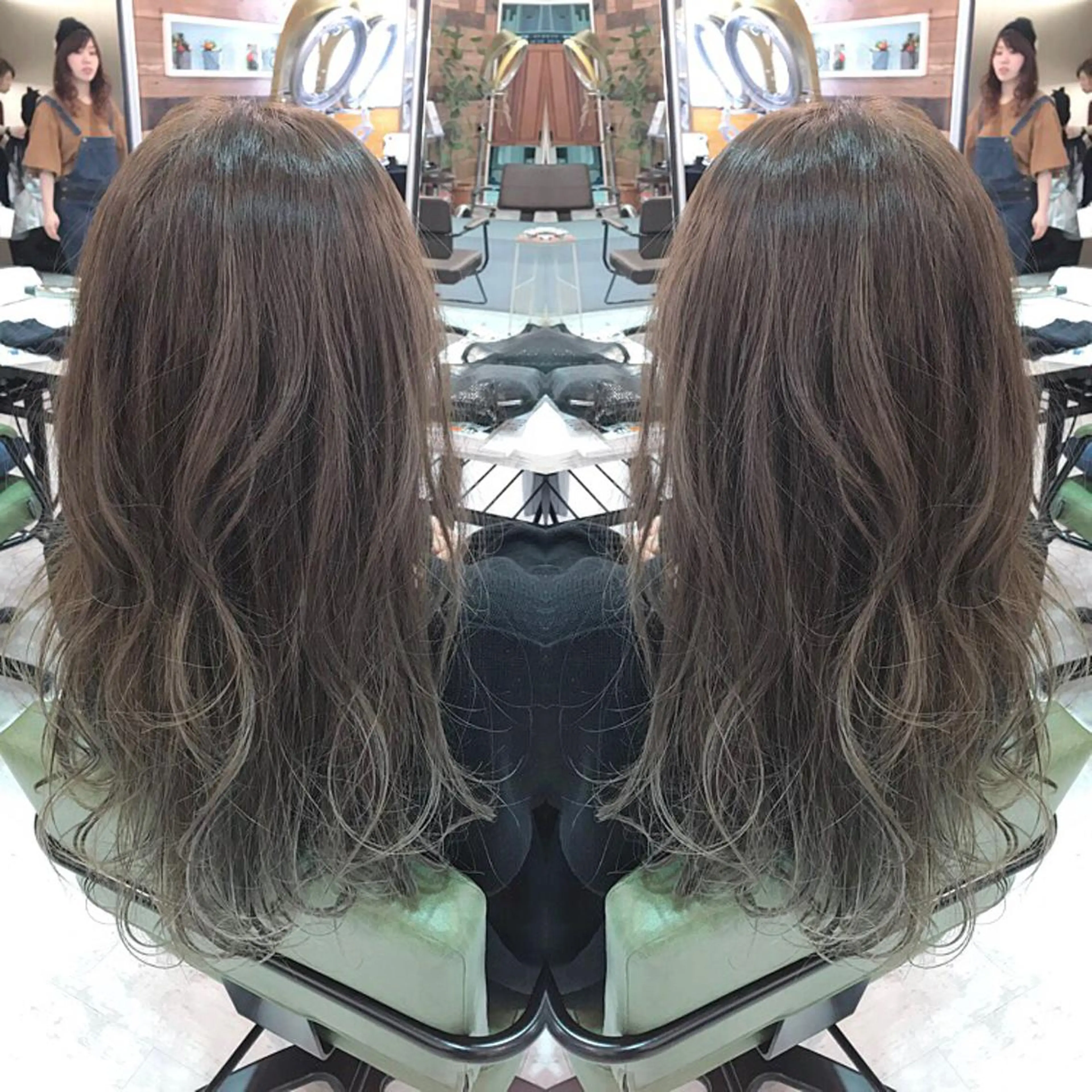 セミロング ロング カラー ハイライトカラー イルミナカラー ハイライト 青木 茂樹⭐️ 透明感カラーのヘアスタイル