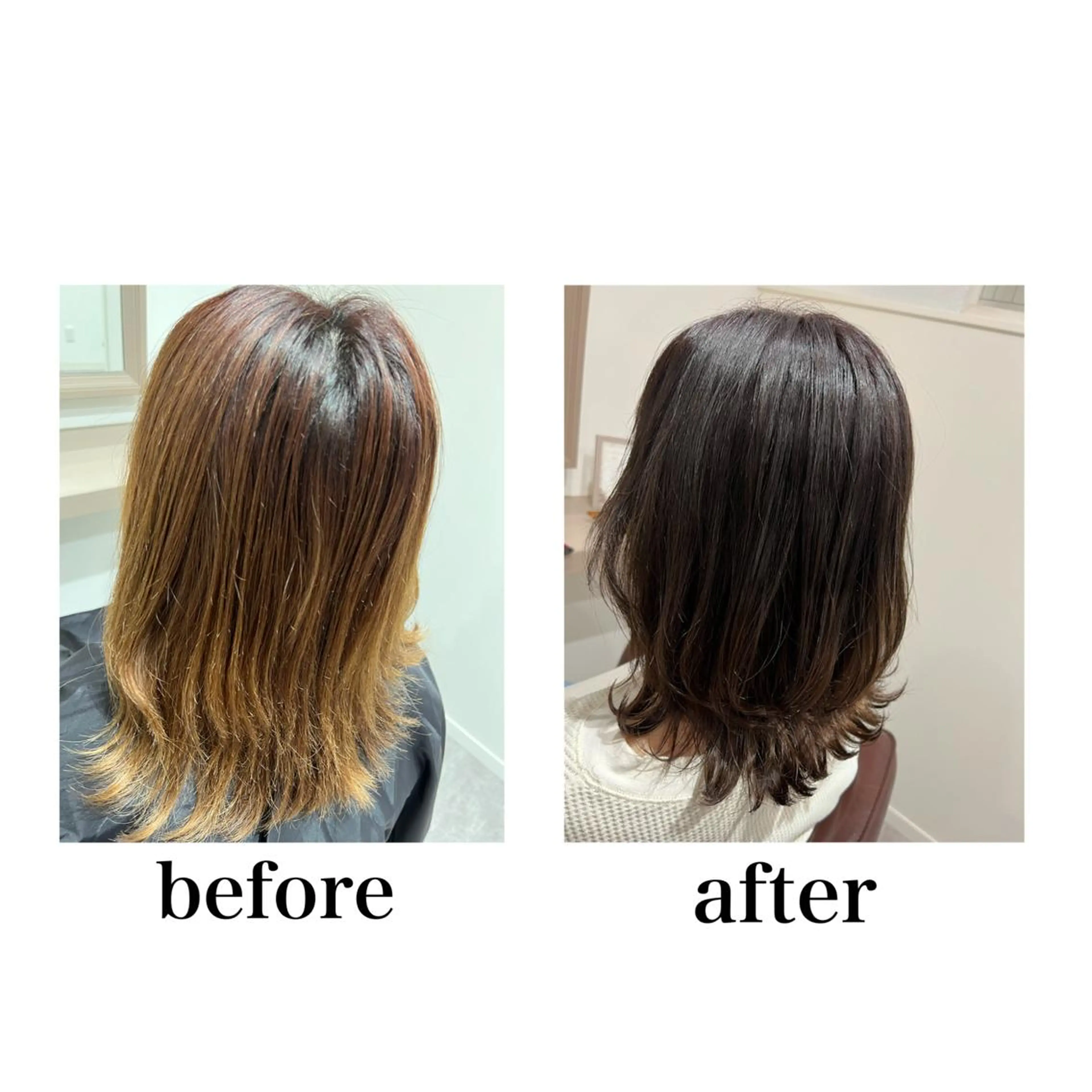 ミディアム カット ヘアカラー トリートメント 井上 美春のヘアスタイル