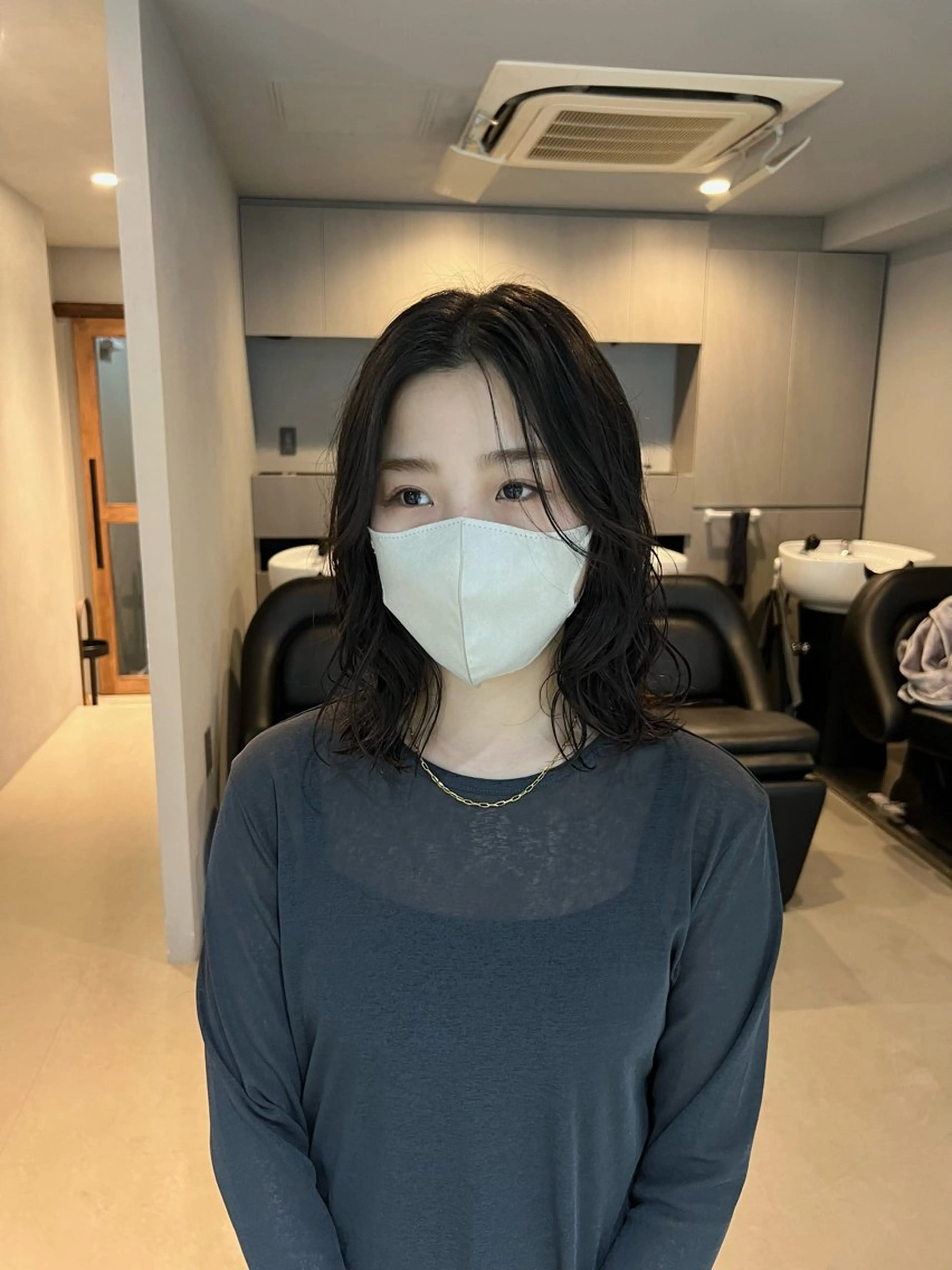 ミディアム パーマ akane/ボブ /ブラウンベージュのヘアスタイル