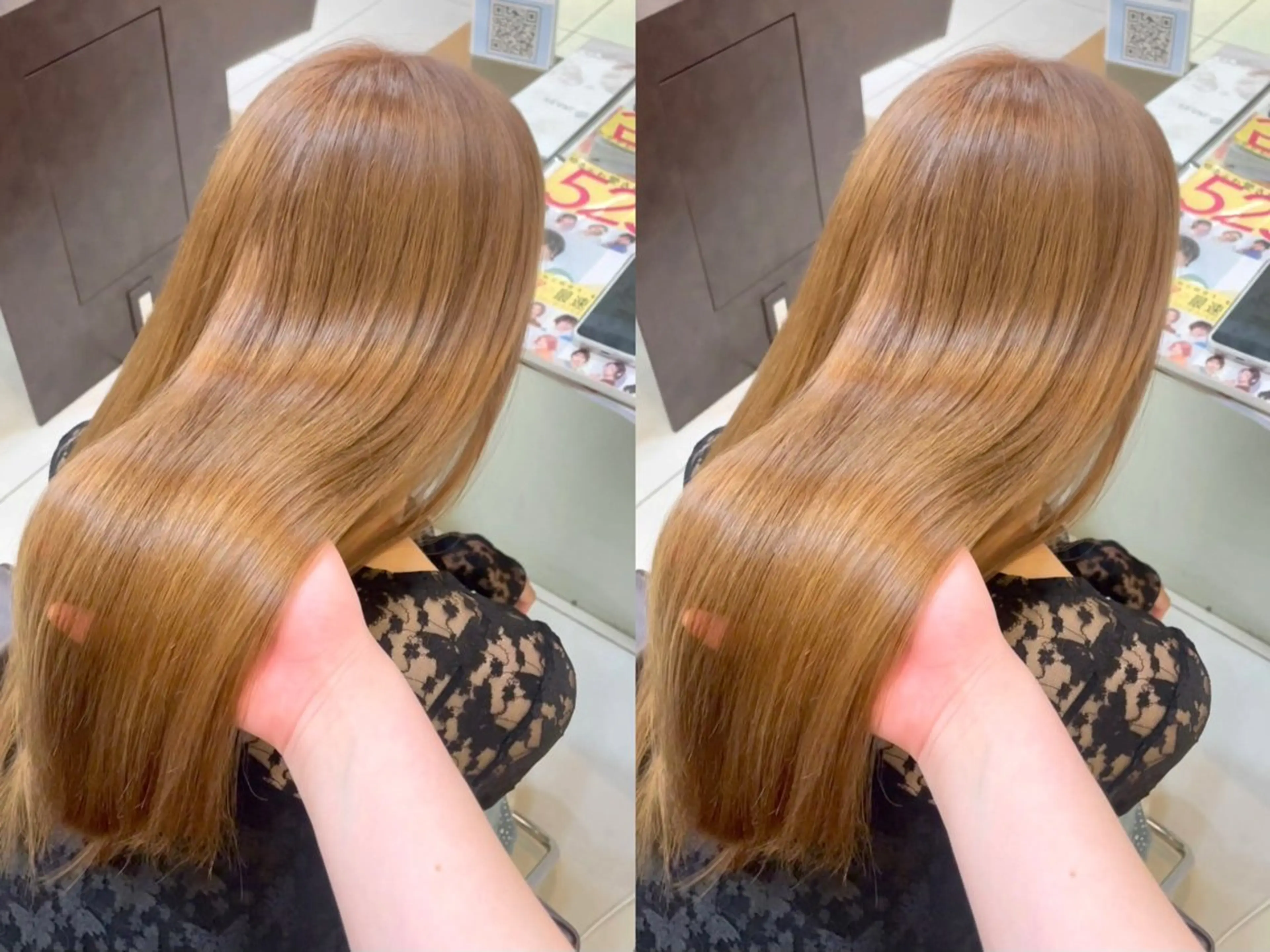 ロング カラー ヘアカラー 🤎韓国ヘア ベージュ まゆか🤎のヘアスタイル