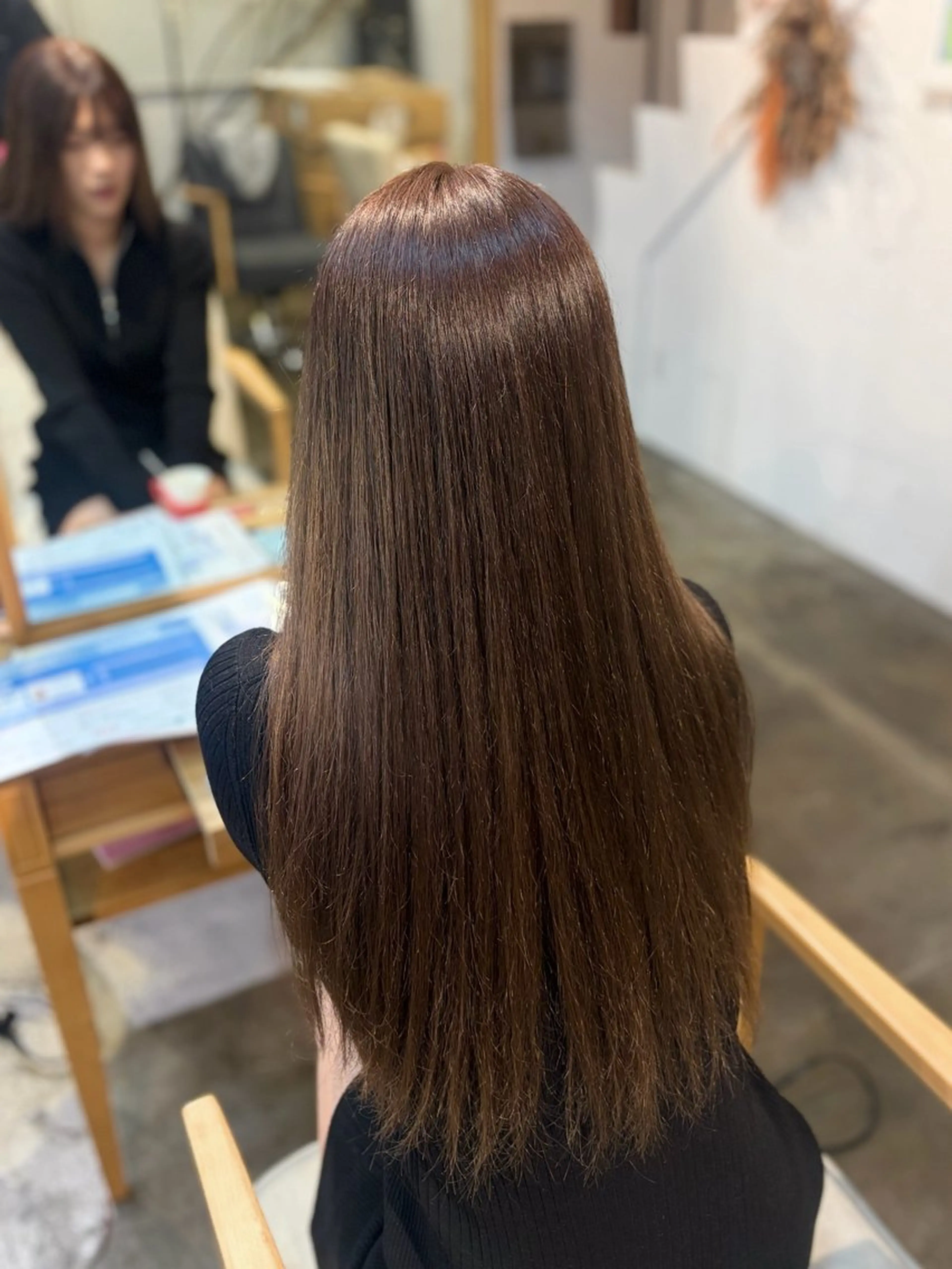 ロング カラー ブリーチ ブラウンカラー ケアカラー チョコレートブラウン ヘアカラー 🩵marina🩵 ~fan fun~のヘアスタイル