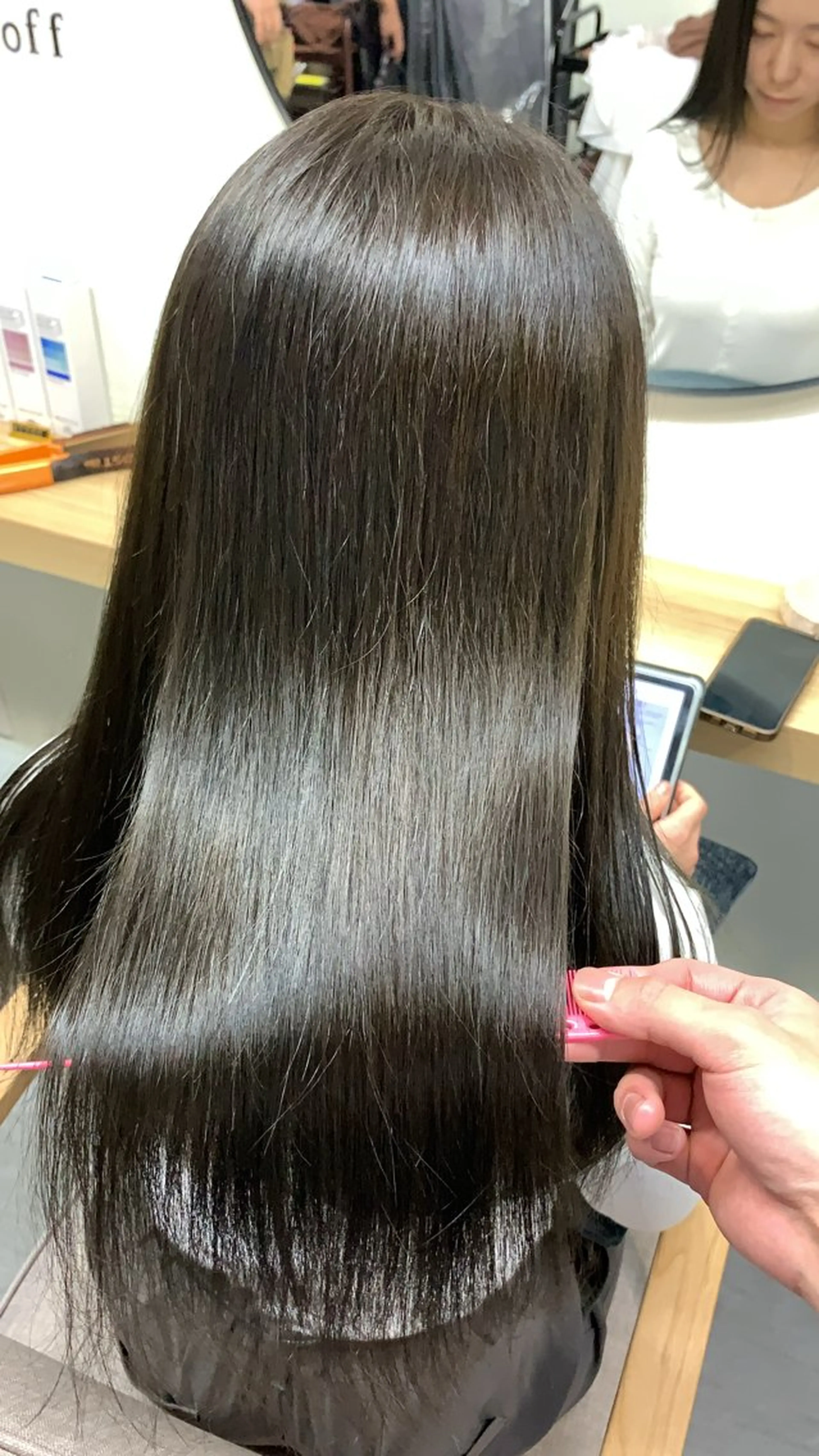 ロング ヘアカラー トリートメント 照井 耀のヘアスタイル