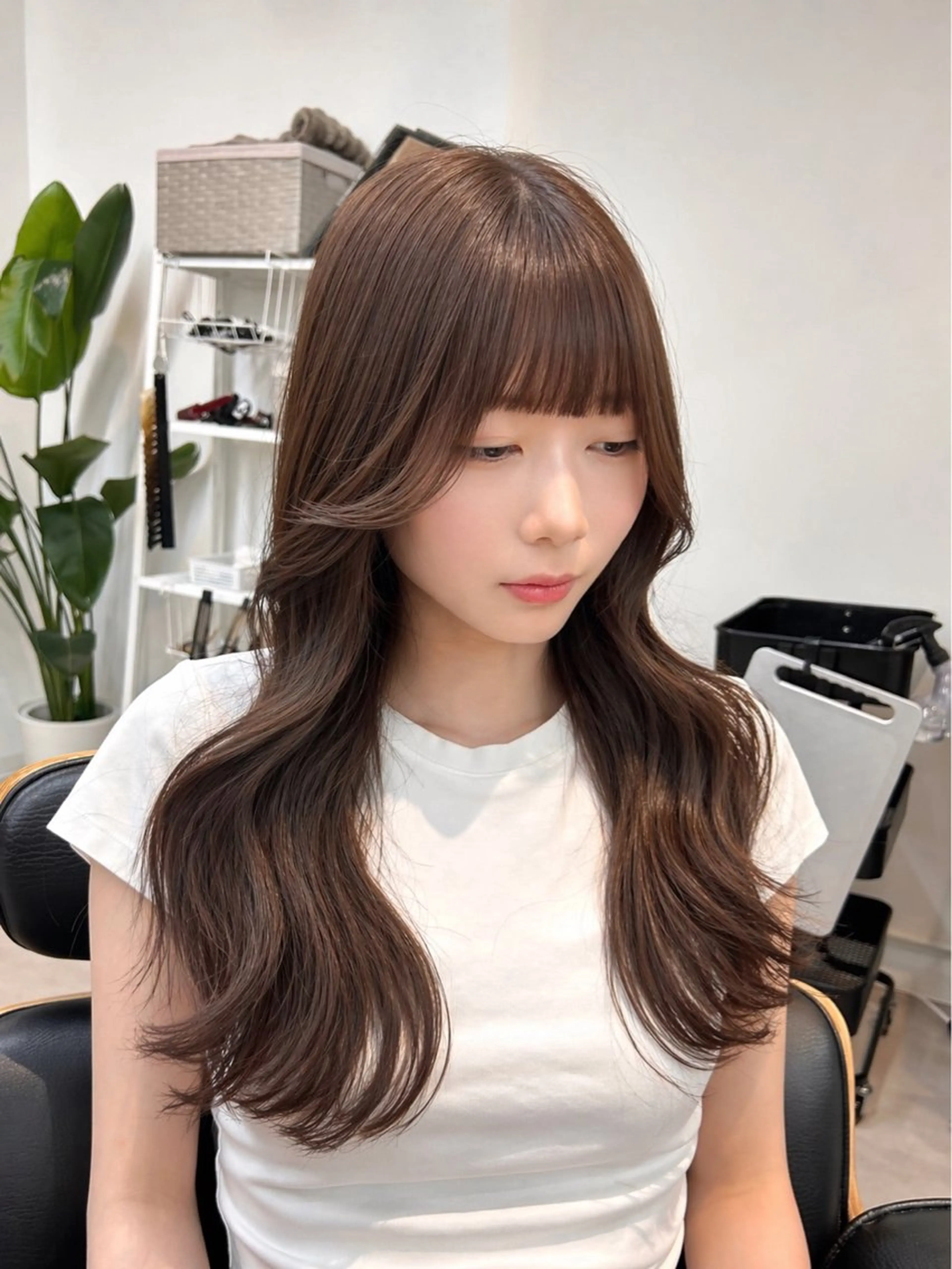 セミロング カラー ブラウンカラー カット ヘアカラー トリートメント ショート/レイヤー/ 艶カラー/まなみのヘアスタイル