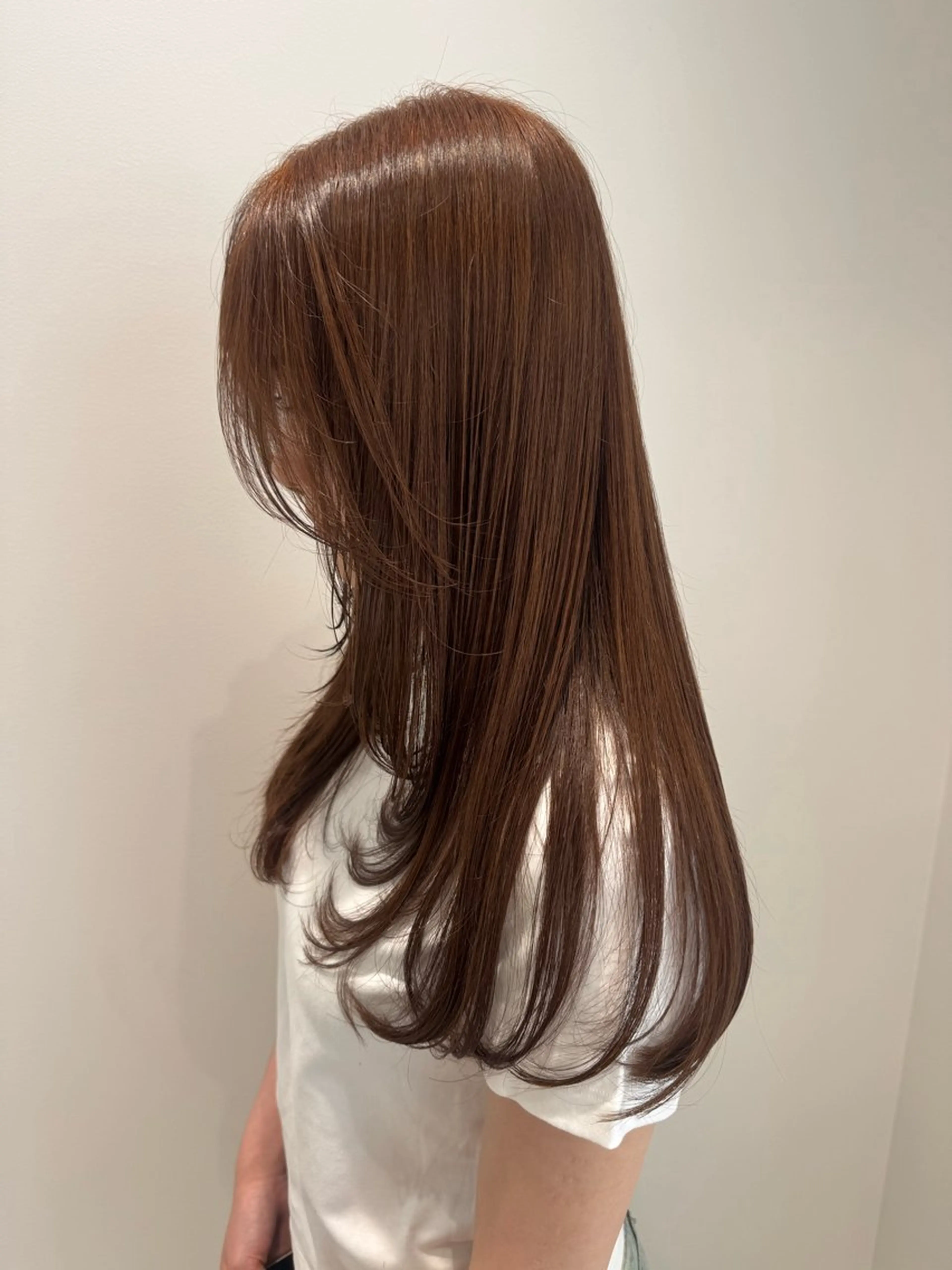 ロング カラー カット ヘアカラー トリートメント ブリーチなしカラー/ 韓国ヘア/モモ/横浜のヘアスタイル