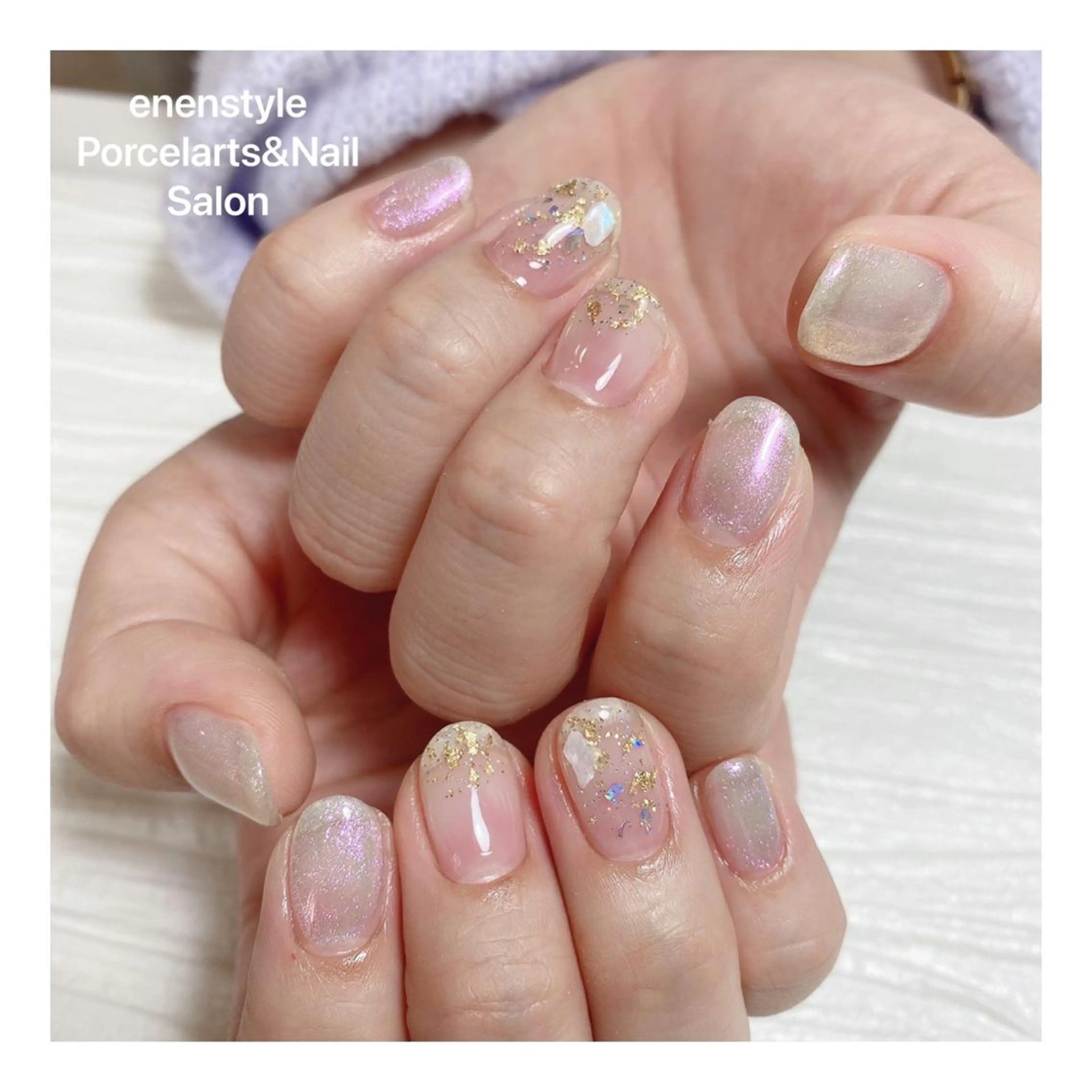 ショート ネイル ハンドネイル 👑enen style👑のネイルデザイン