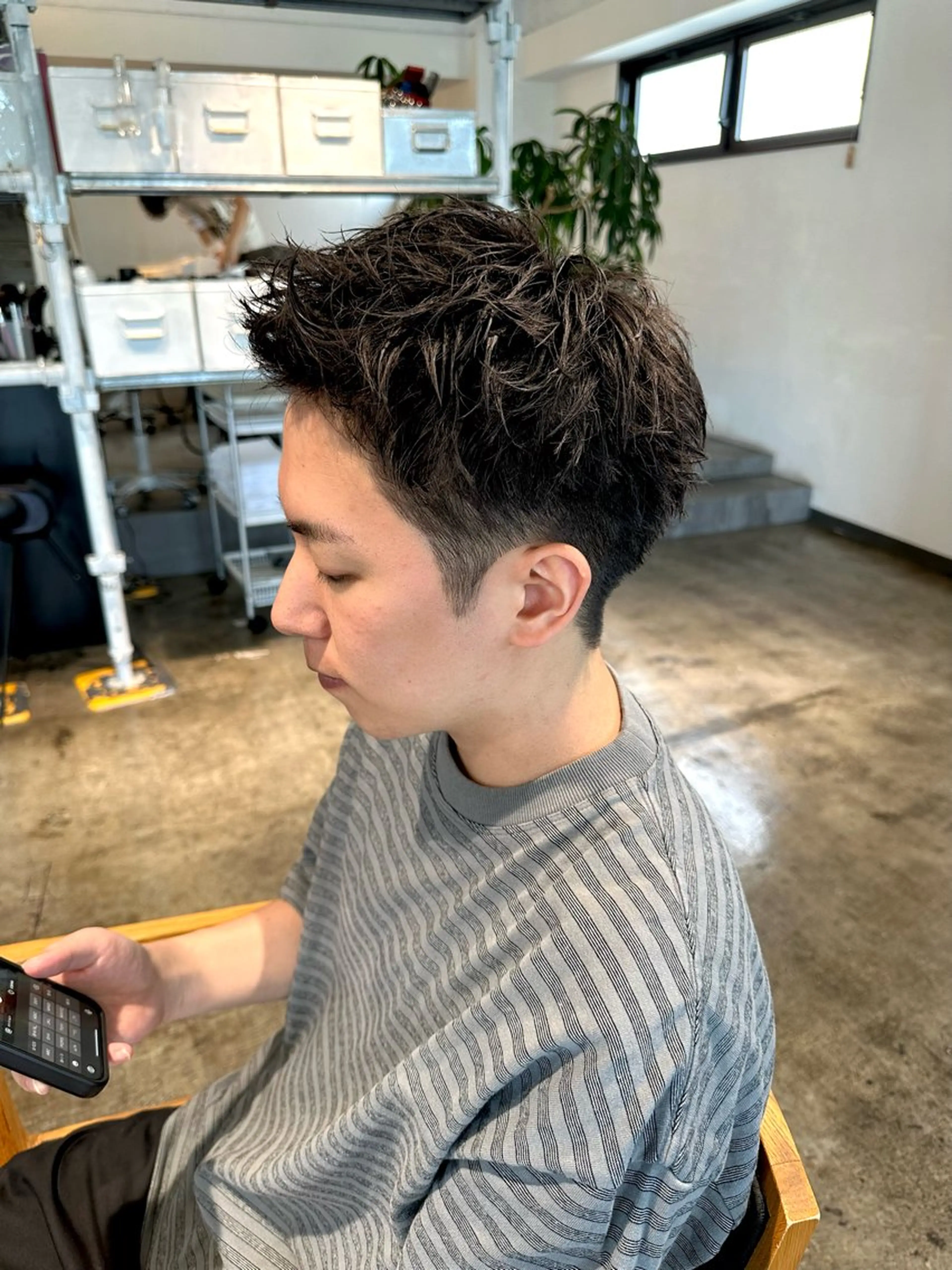 メンズ マッシュ メンズパーマ スパイキーショート メンズツイストパーマ 波巻きパーマ カット 骨格補正施術/メンズ 専門美容師/YUYAのヘアスタイル