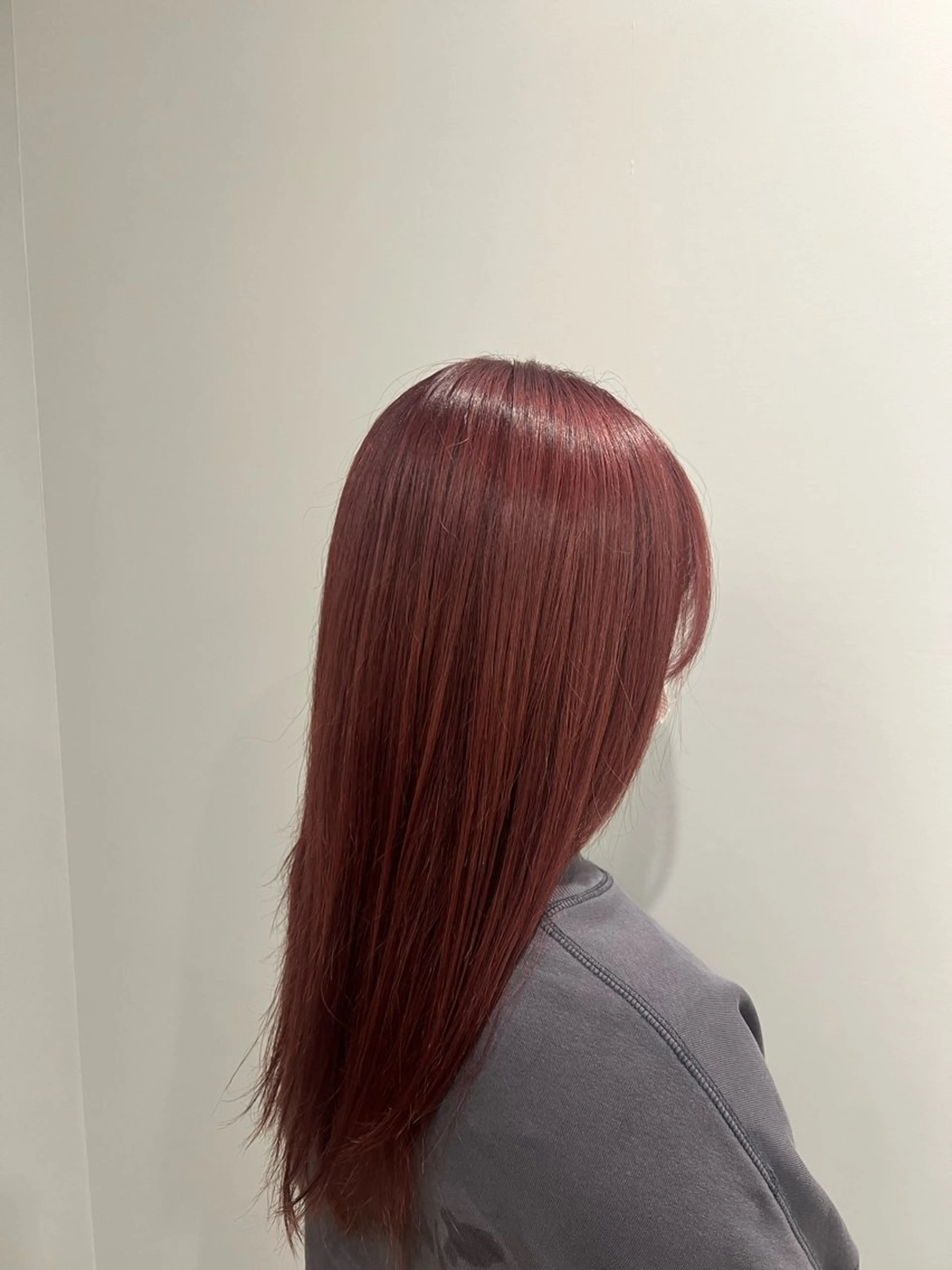 カラー ブリーチ レッドカラー hair Lanish流山セントラルパーク所属・蔵田 さくらのヘアスタイル