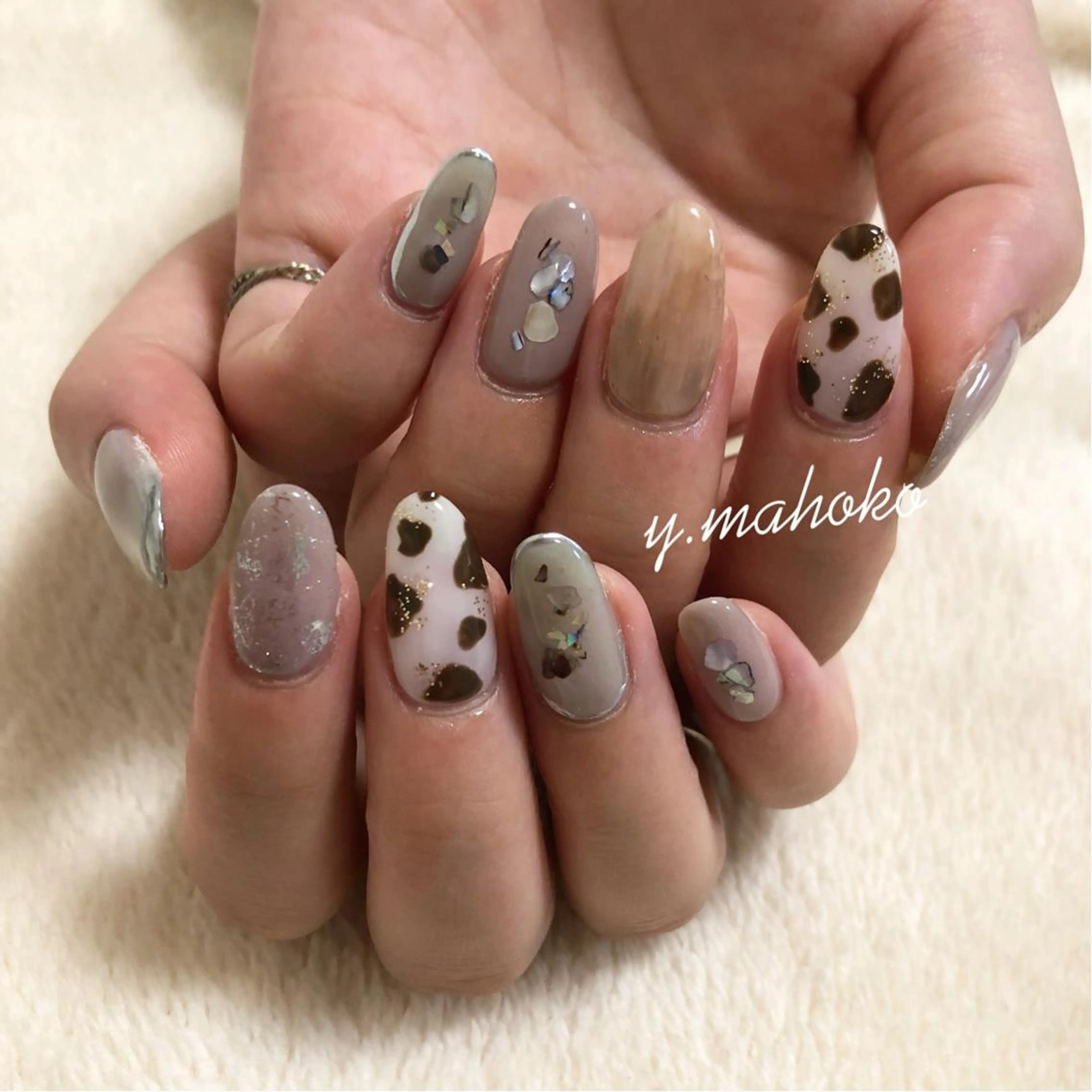 ネイル ハンドネイル パラジェル有/ 長さだし/mahoのネイルデザイン