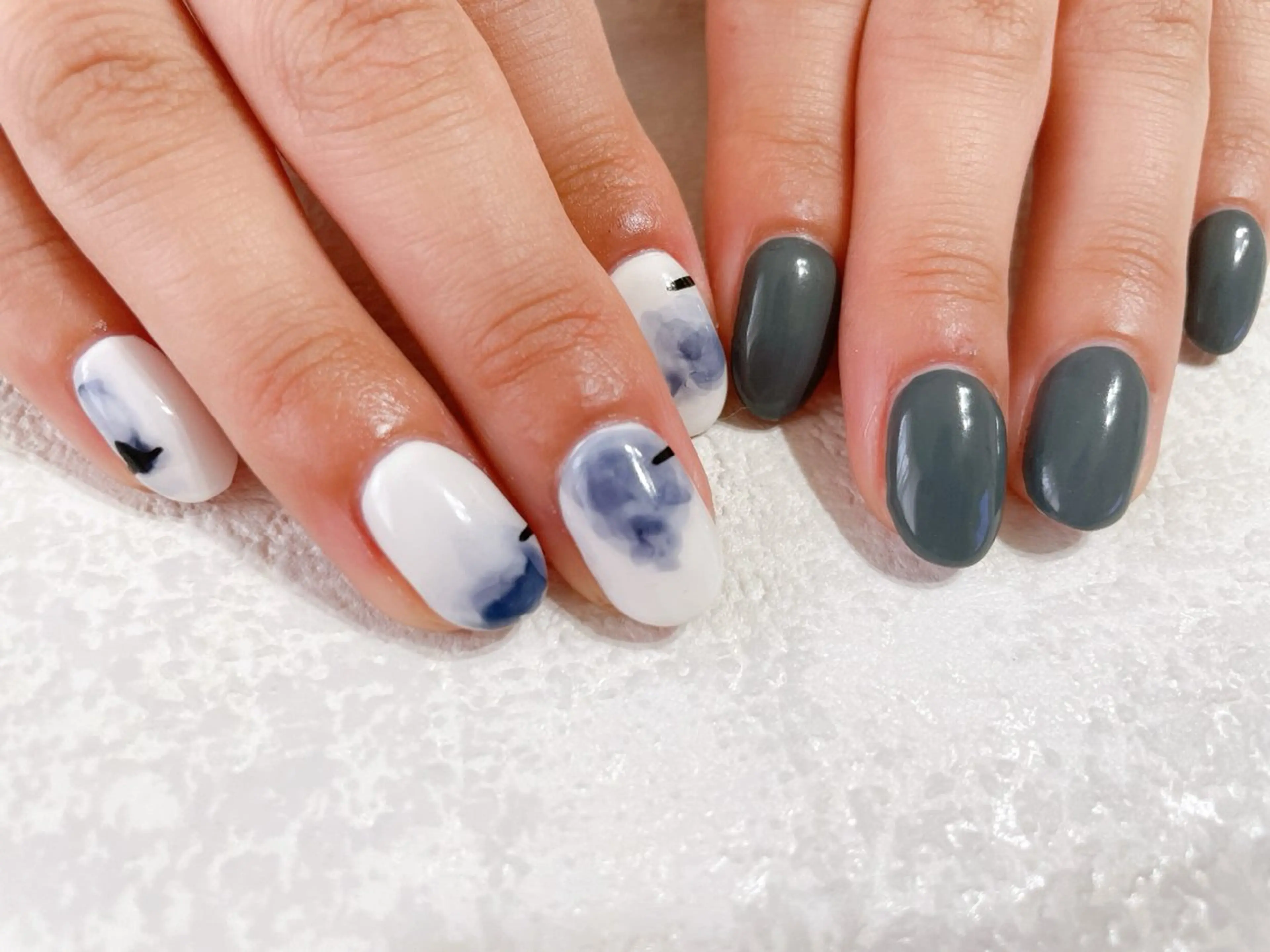 ネイル ジェルネイル メンズネイル パラジェル 春ネイル ワンホンネイル kikinail 溝の口のネイルデザイン