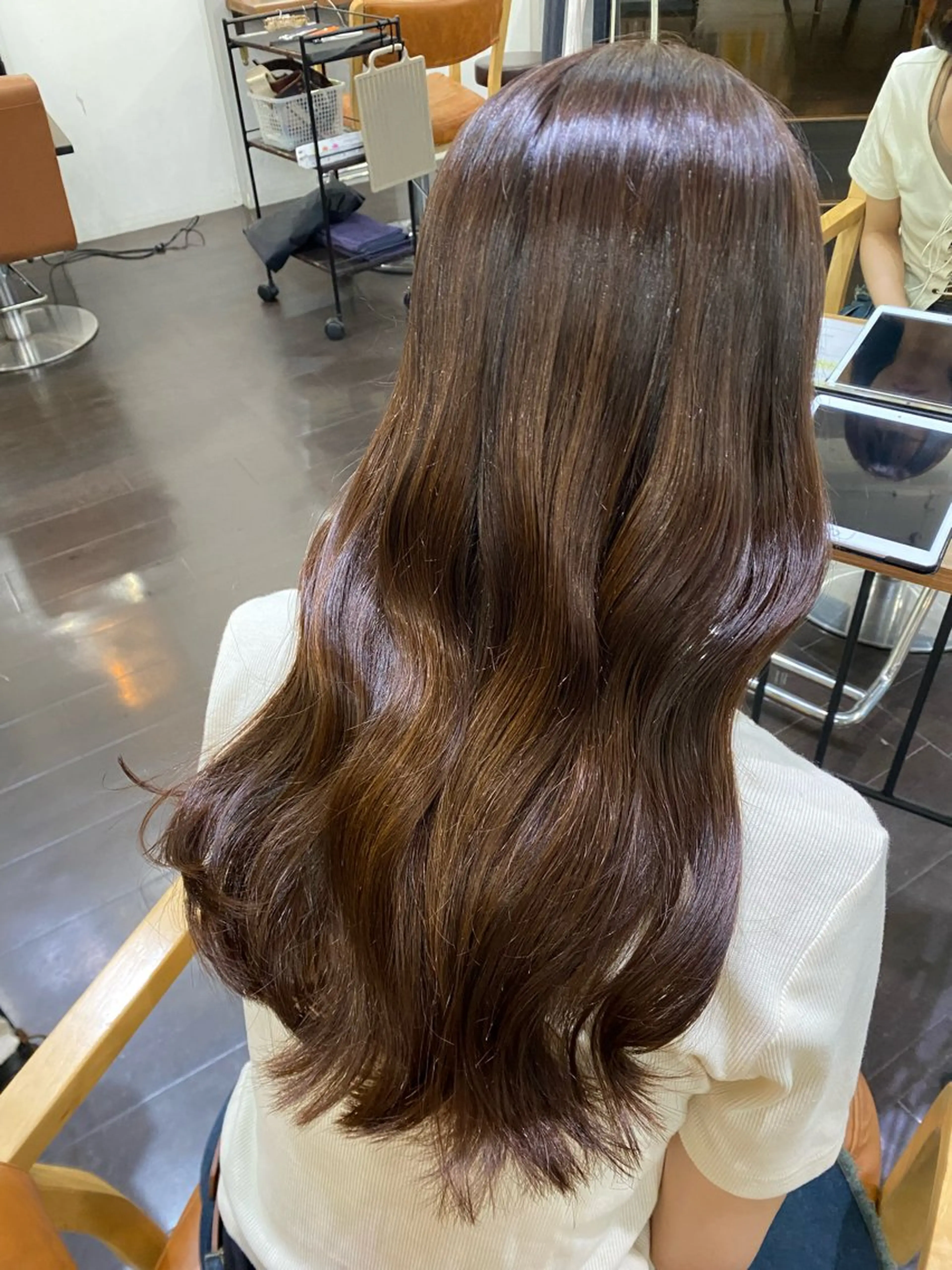 ロング カラー ベージュカラー カット ヘアカラー トリートメント ヘッドスパ 透明感カラー名駅 名駅みゆのヘアスタイル