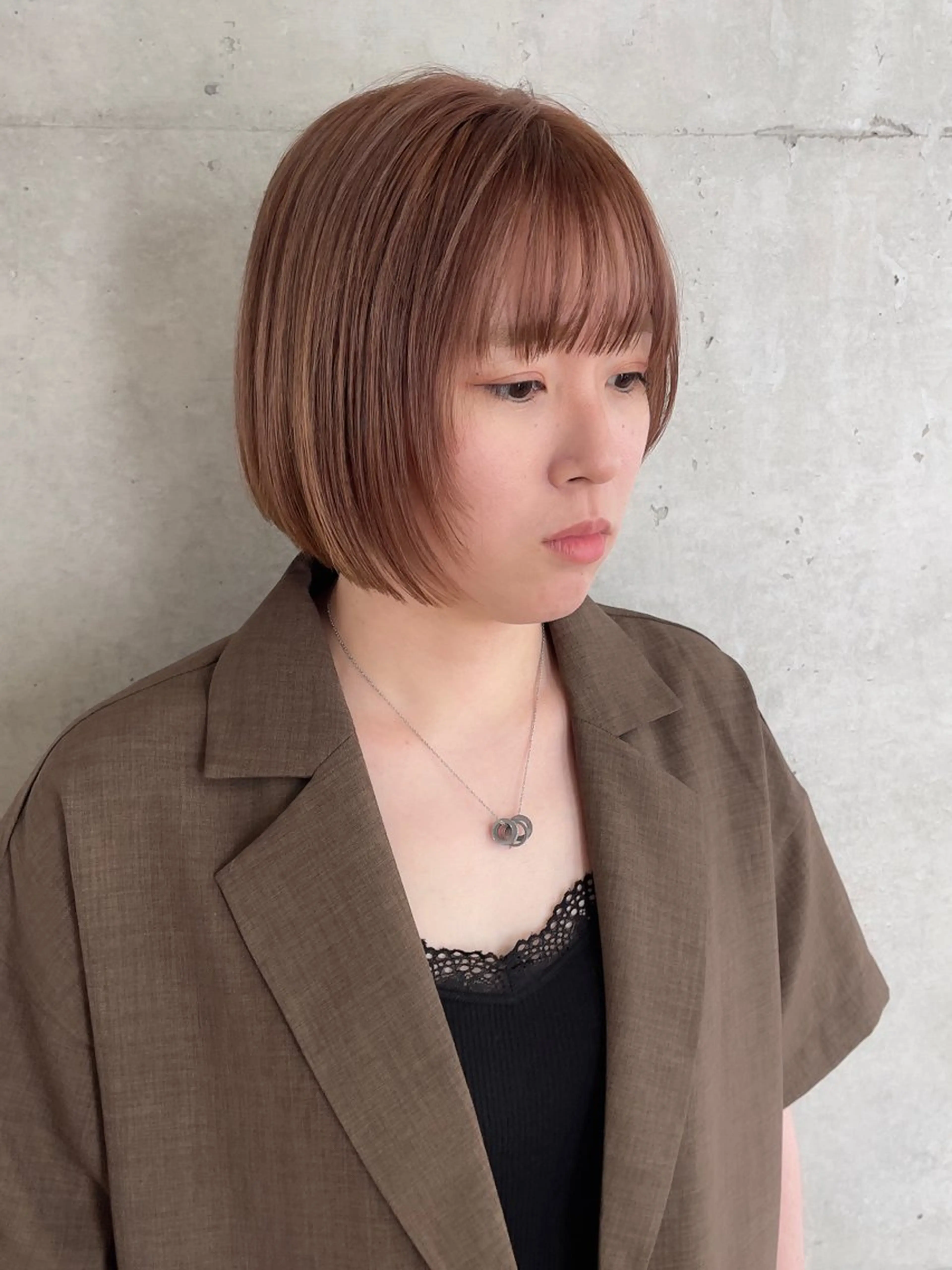 ショート カラー ベージュカラー ピンクカラー ROUTE KOUTAのヘアスタイル