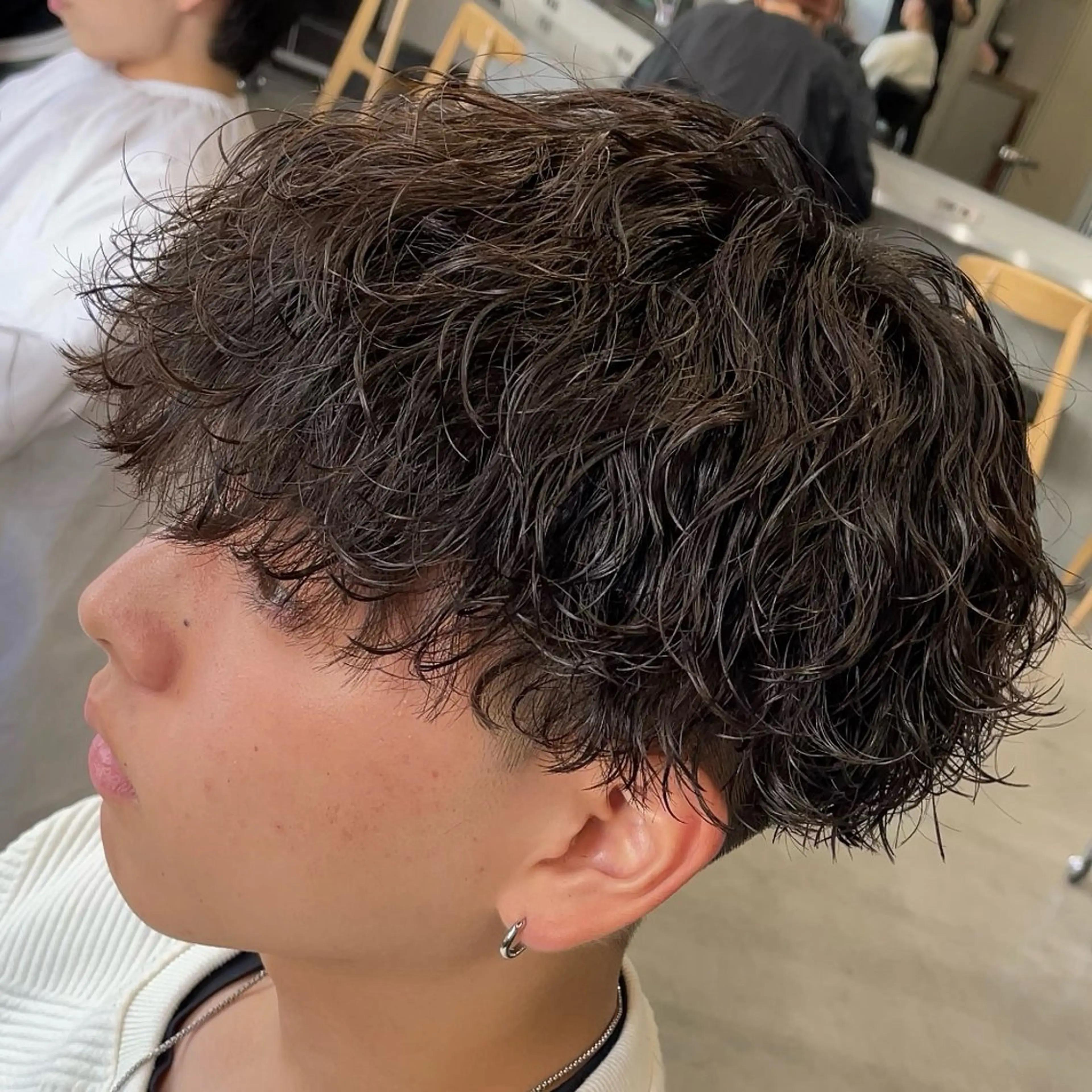 ミディアム パーマ ヘアアレンジ メンズ fifth 石川 凪のヘアスタイル
