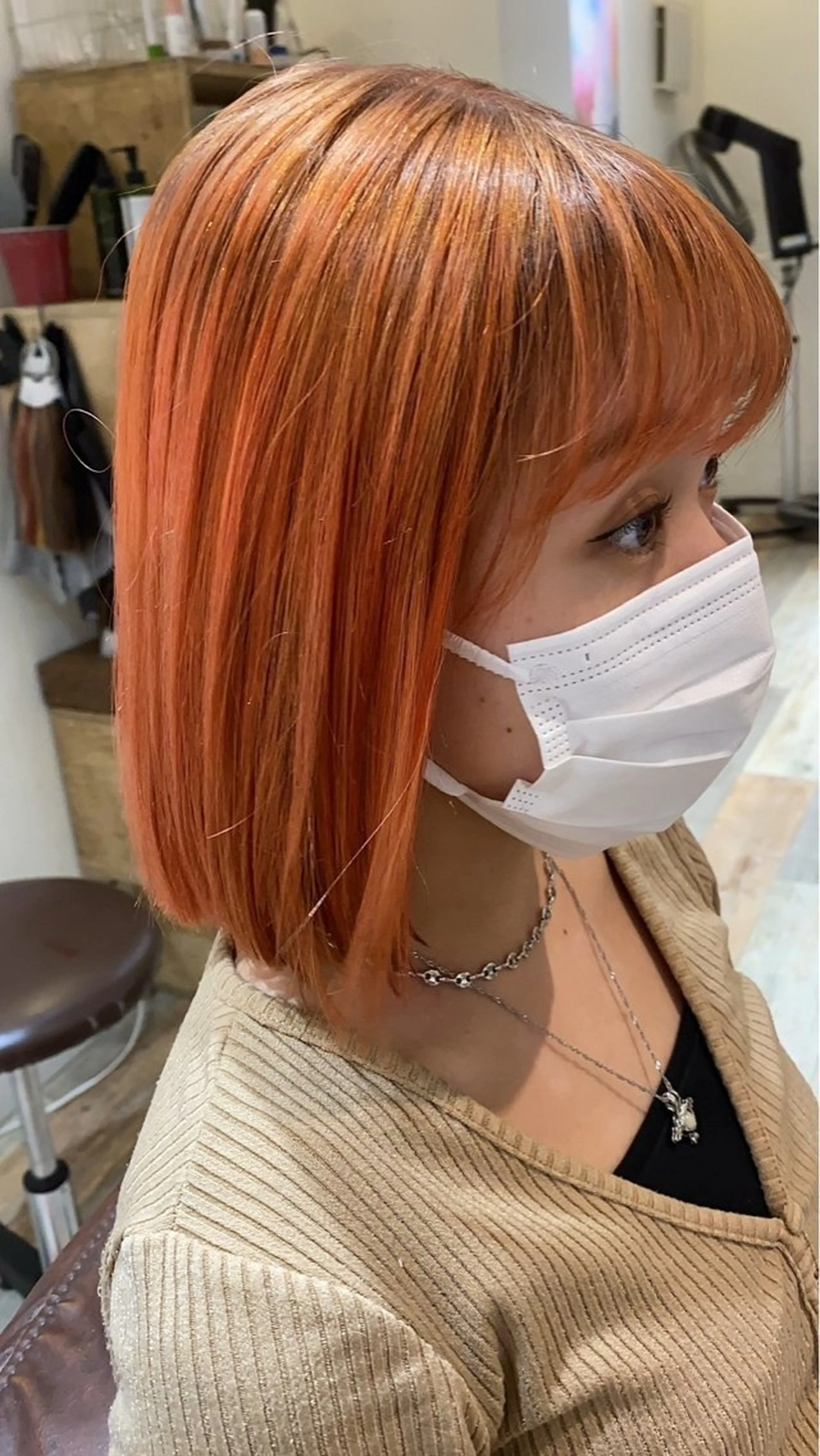 カラー ブリーチ無しカラー/ 美髪改善💠てんゆうのヘアスタイル