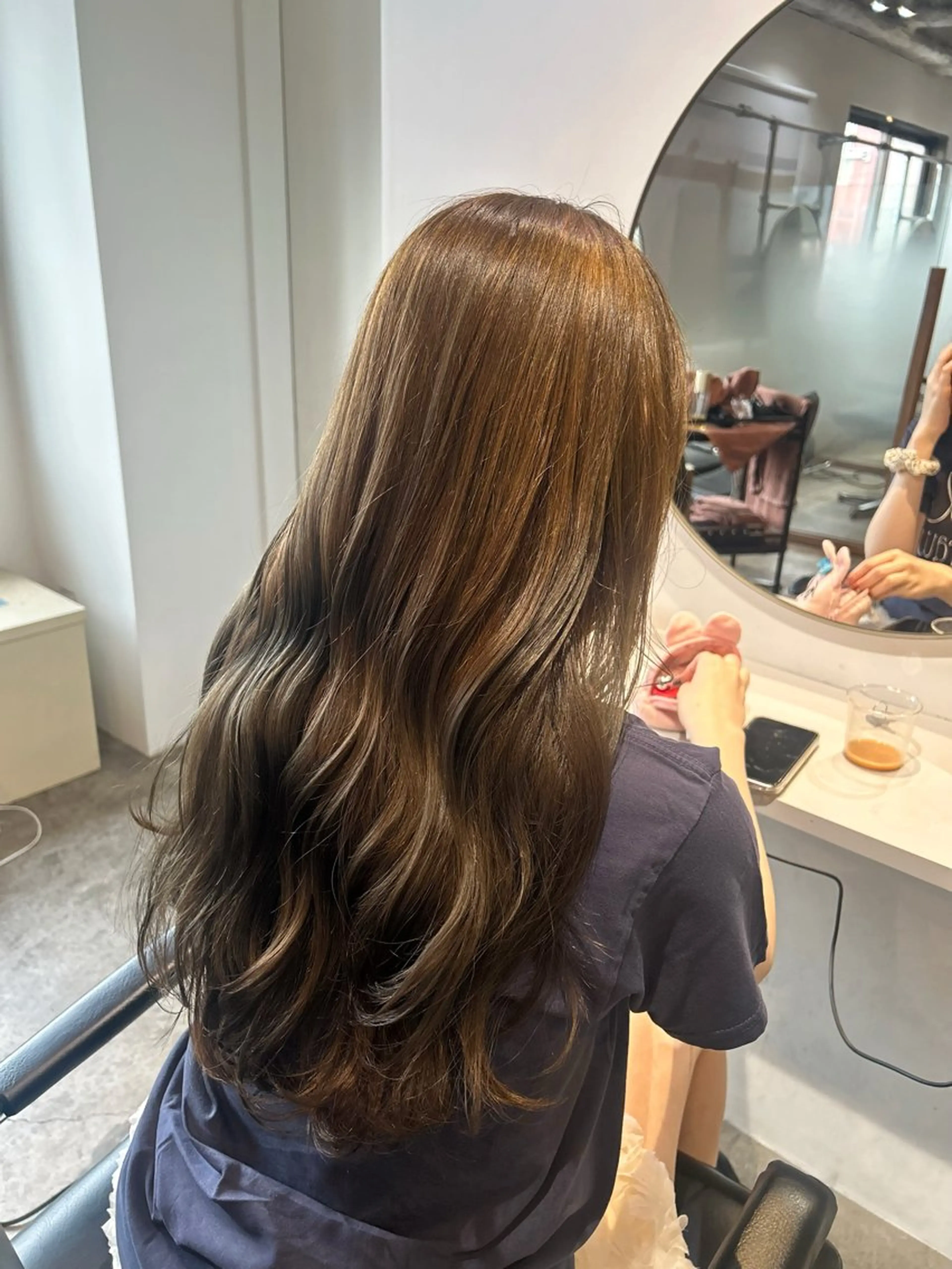 ロング カラー ヘアアレンジ 透明感カラー ヘアカラー 🎀suzuna 透明感colorのヘアスタイル