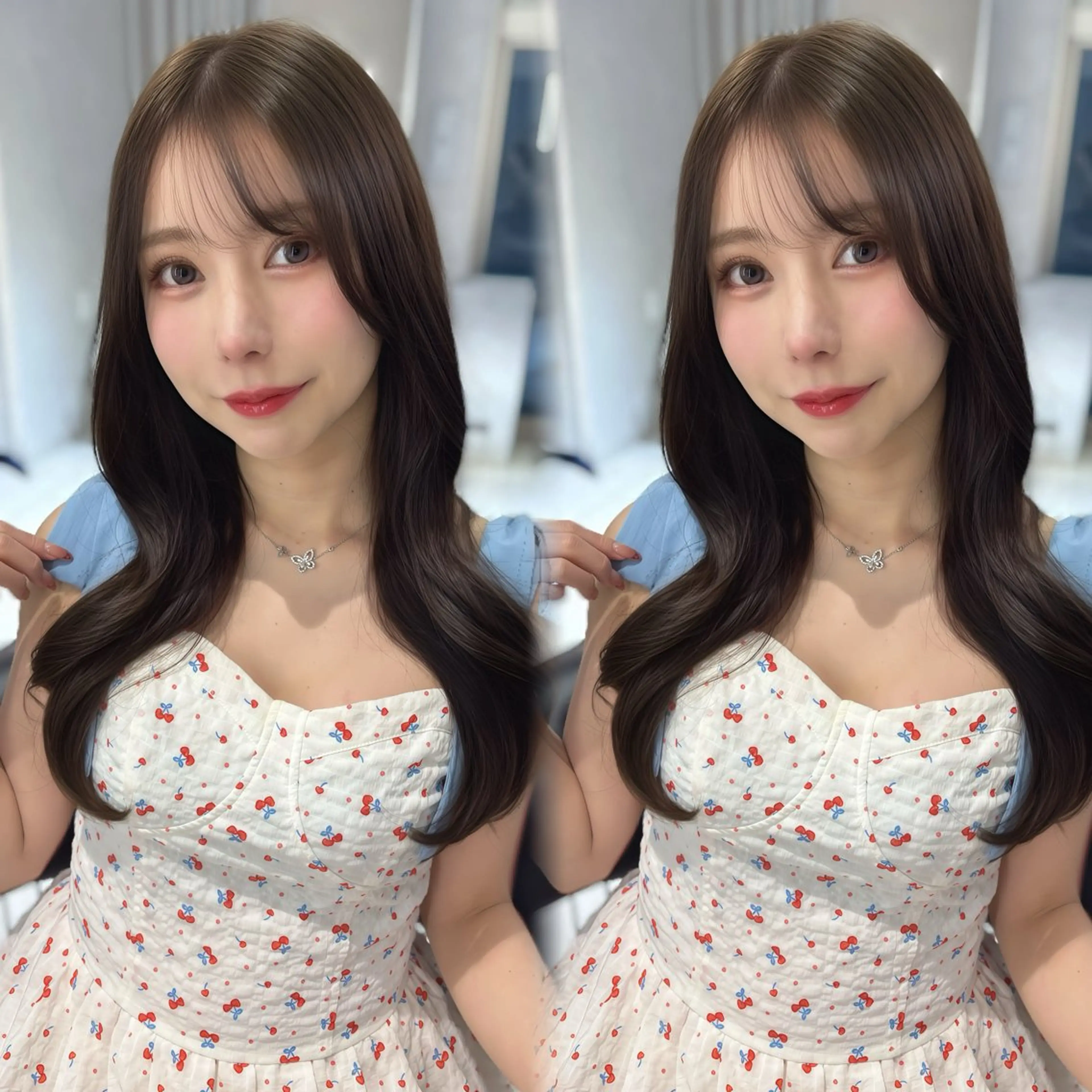 ロング 韓国レイヤー×髪質 改善︎💕︎あかねのヘアスタイル