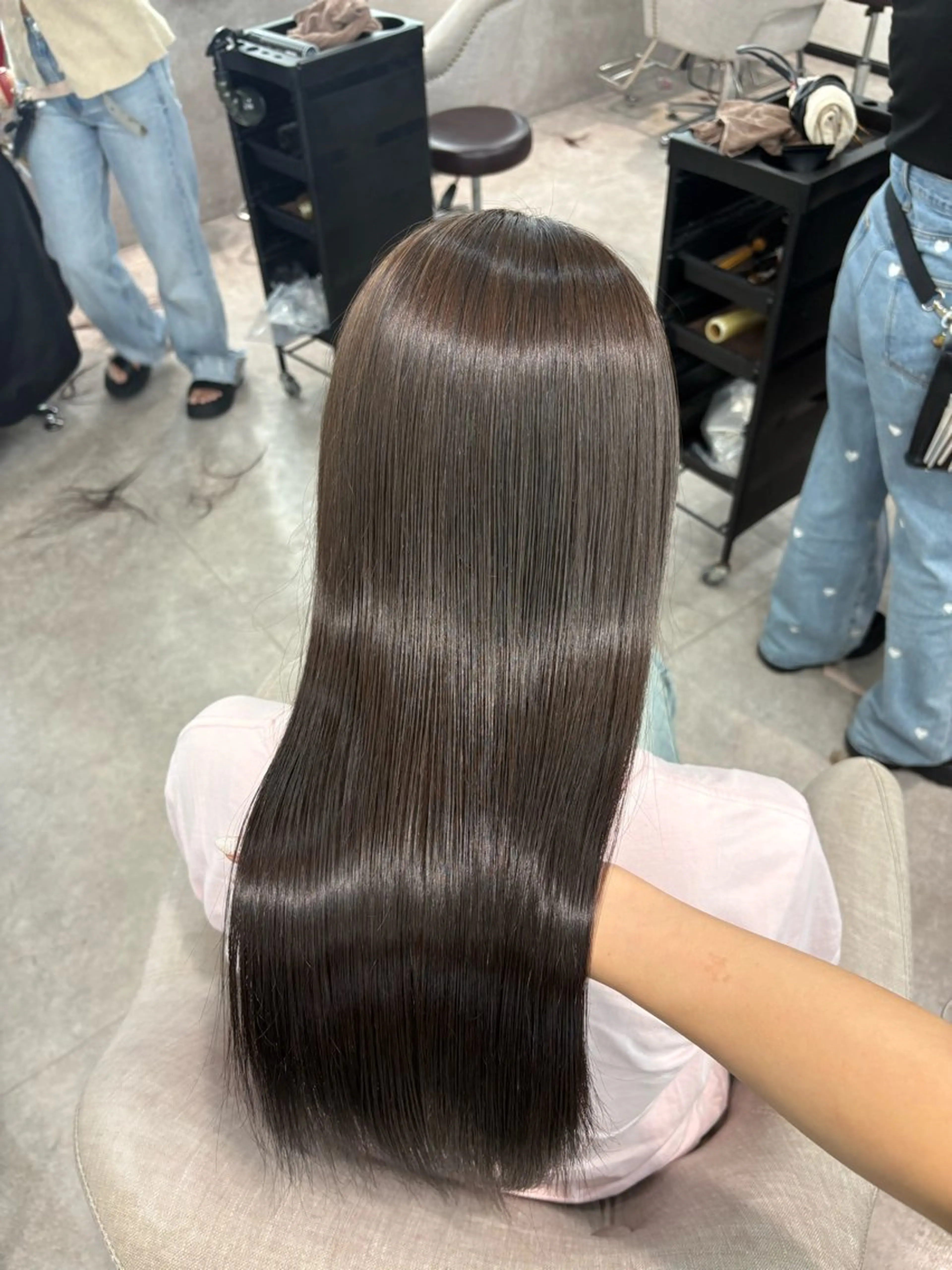 ロング トリートメント カット Miu 名古屋カット ミディアム/ピンク髪のヘアスタイル