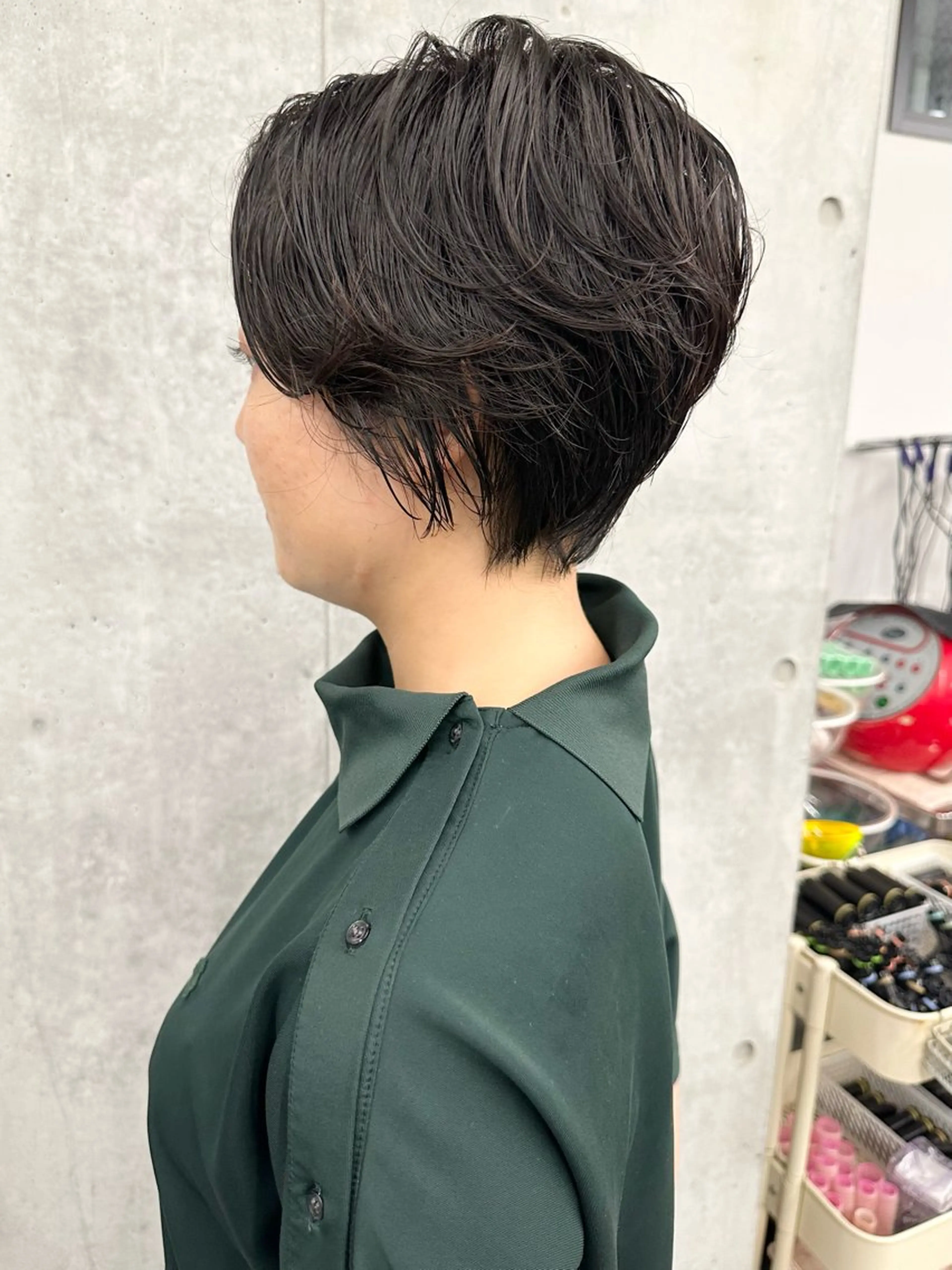 ショート パーマ カット ヘッドスパ ボブ/ゆるふわ ボブパーマ/とういのヘアスタイル