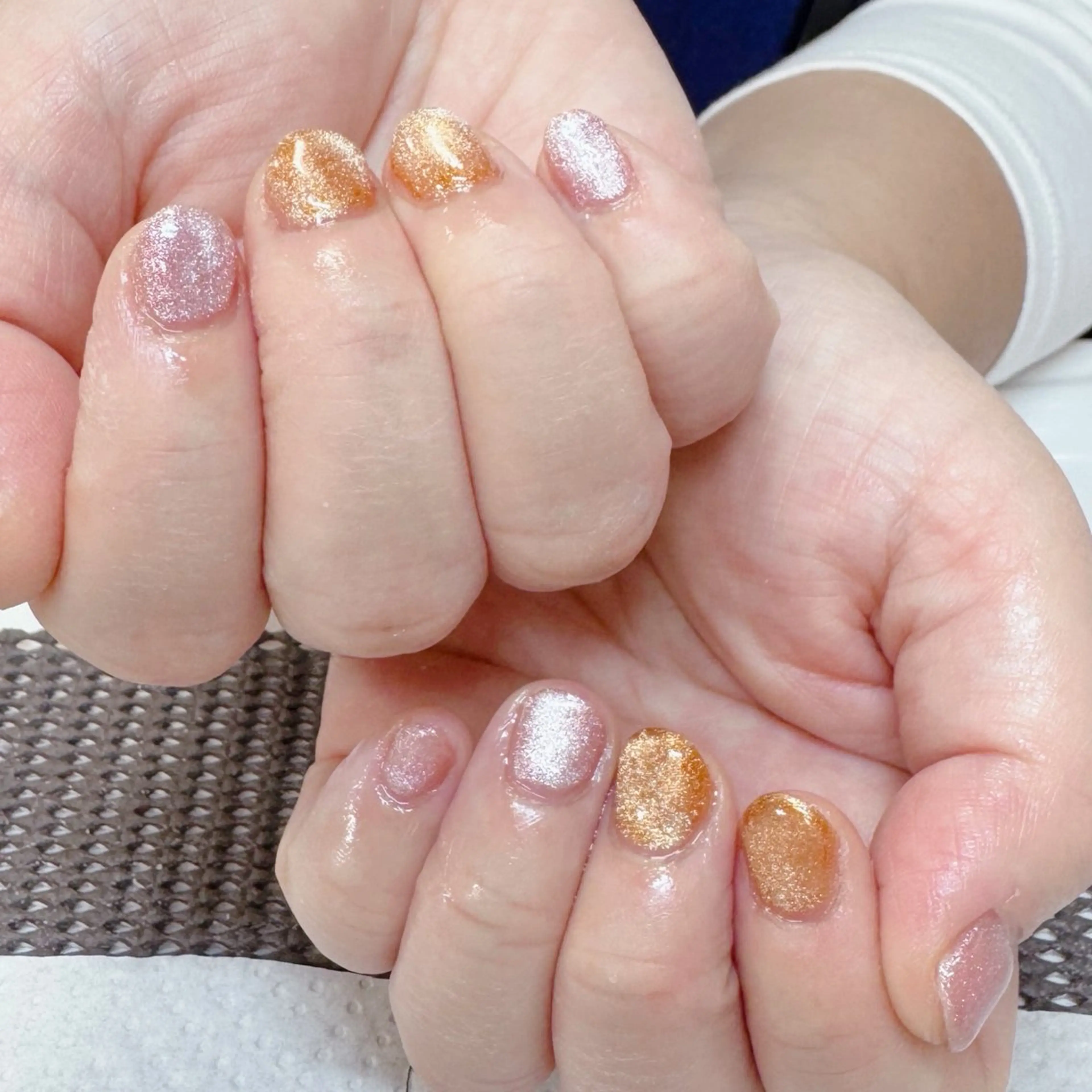 ネイル キラキラネイル マグネットネイル ショートネイル maruyasu. yのネイルデザイン