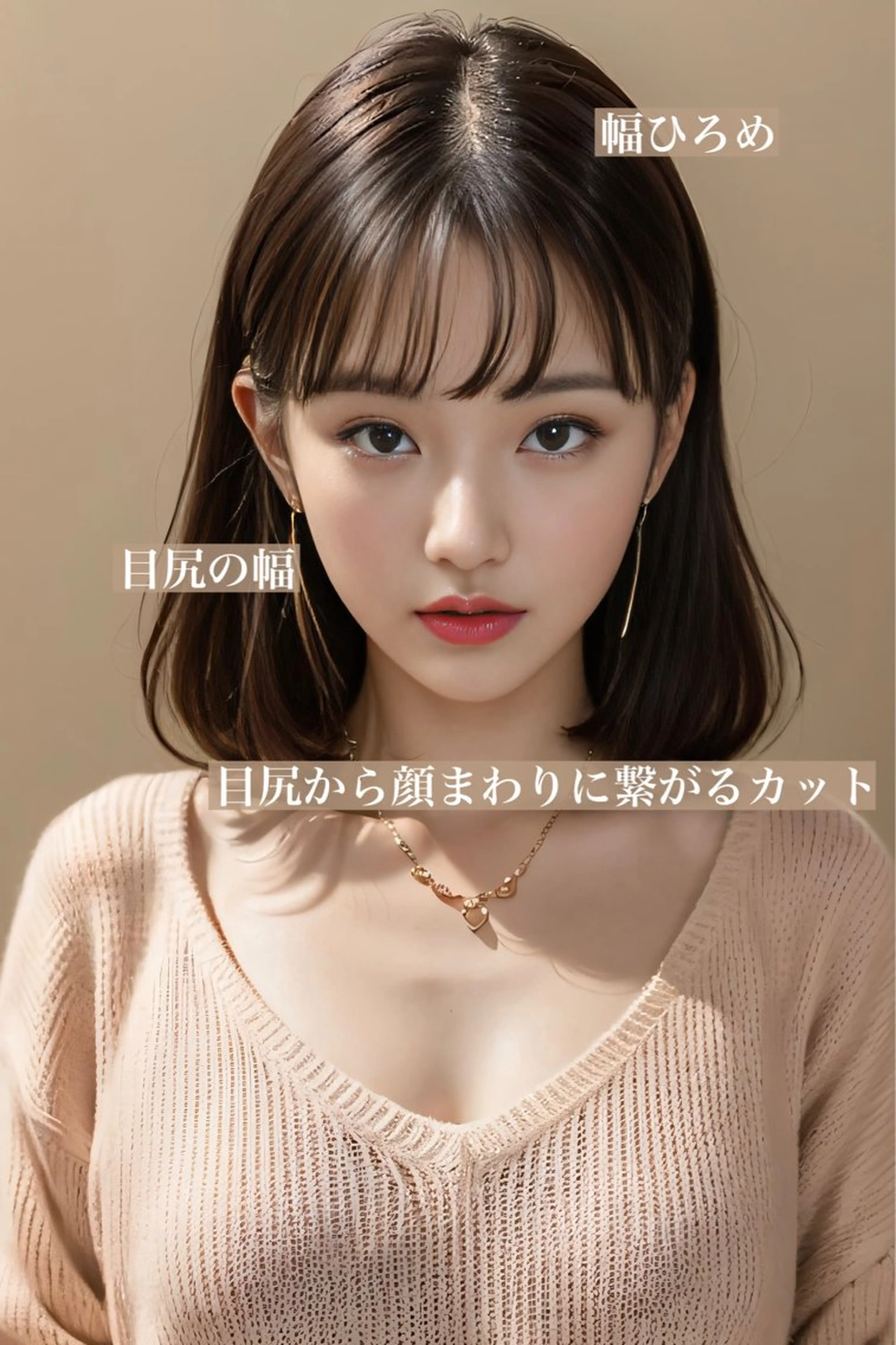 ミディアム カラー 韓国ヘア♡ 顔まわりカットayaのヘアスタイル