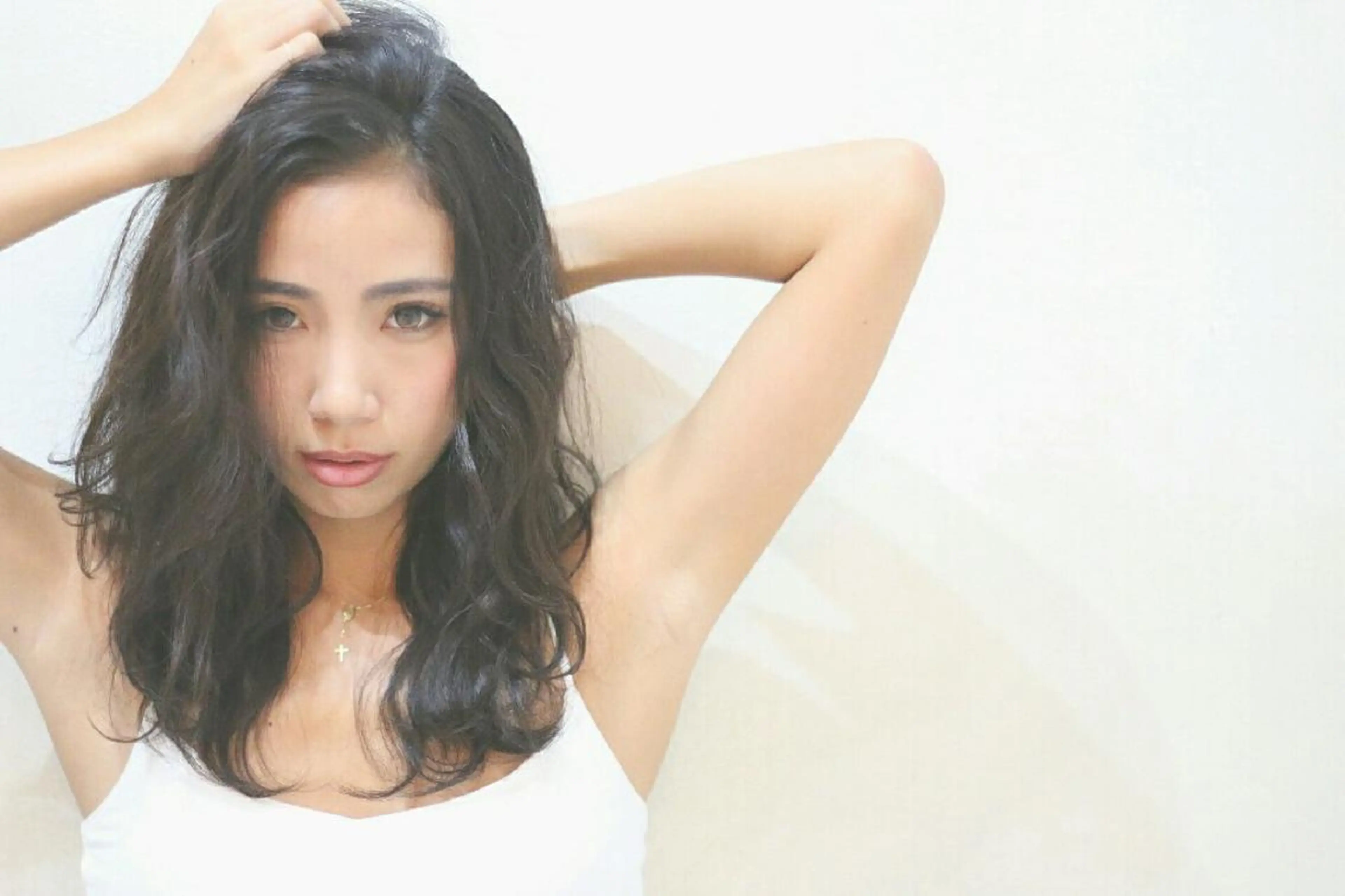 ミディアム セミロング パーマ 原木 康臣のヘアスタイル