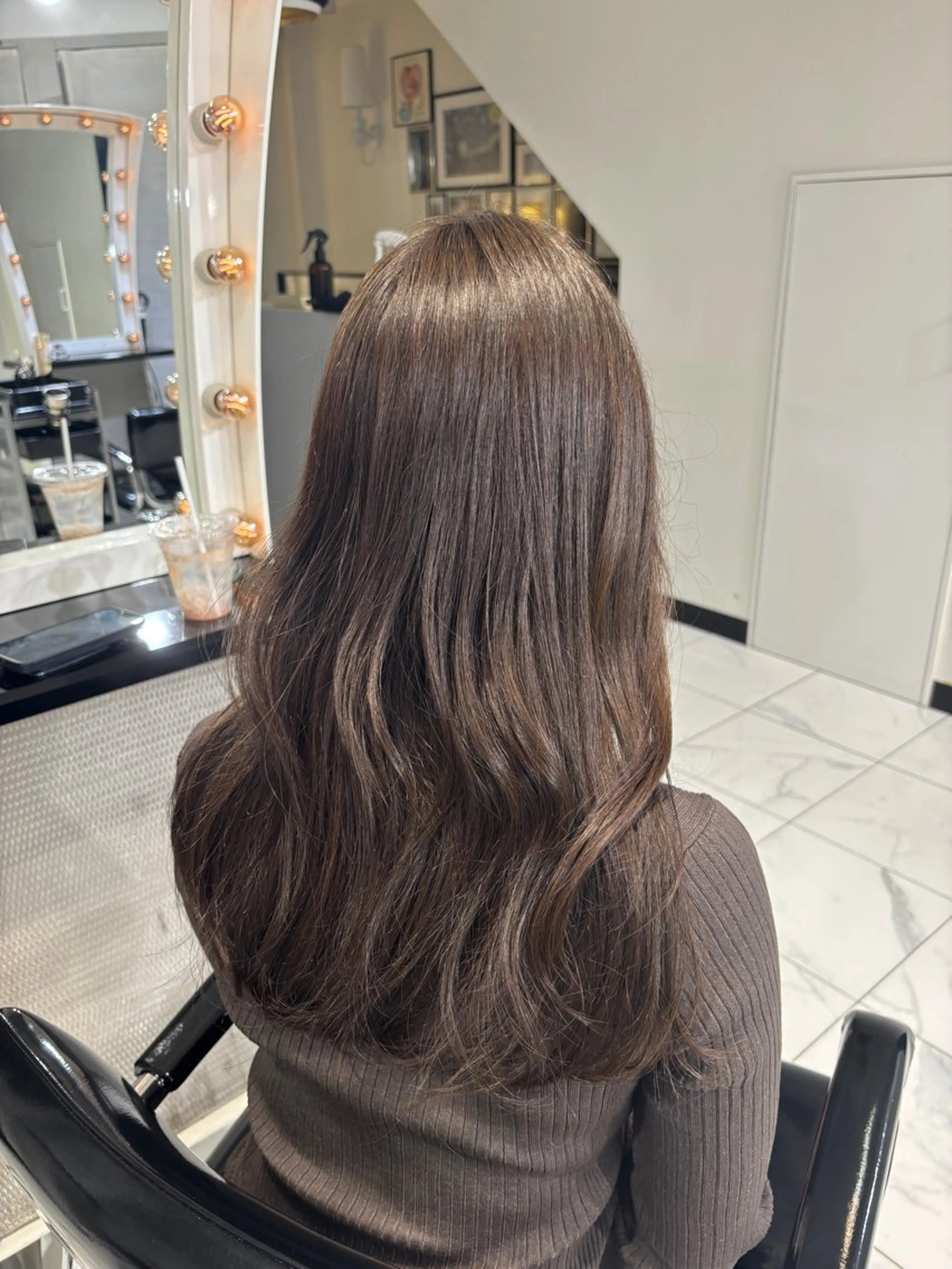 セミロング カラー ベージュカラー オリーブベージュ Halo所属・玖須　綾音 /柔らかい海外ヘア♡のヘアスタイル