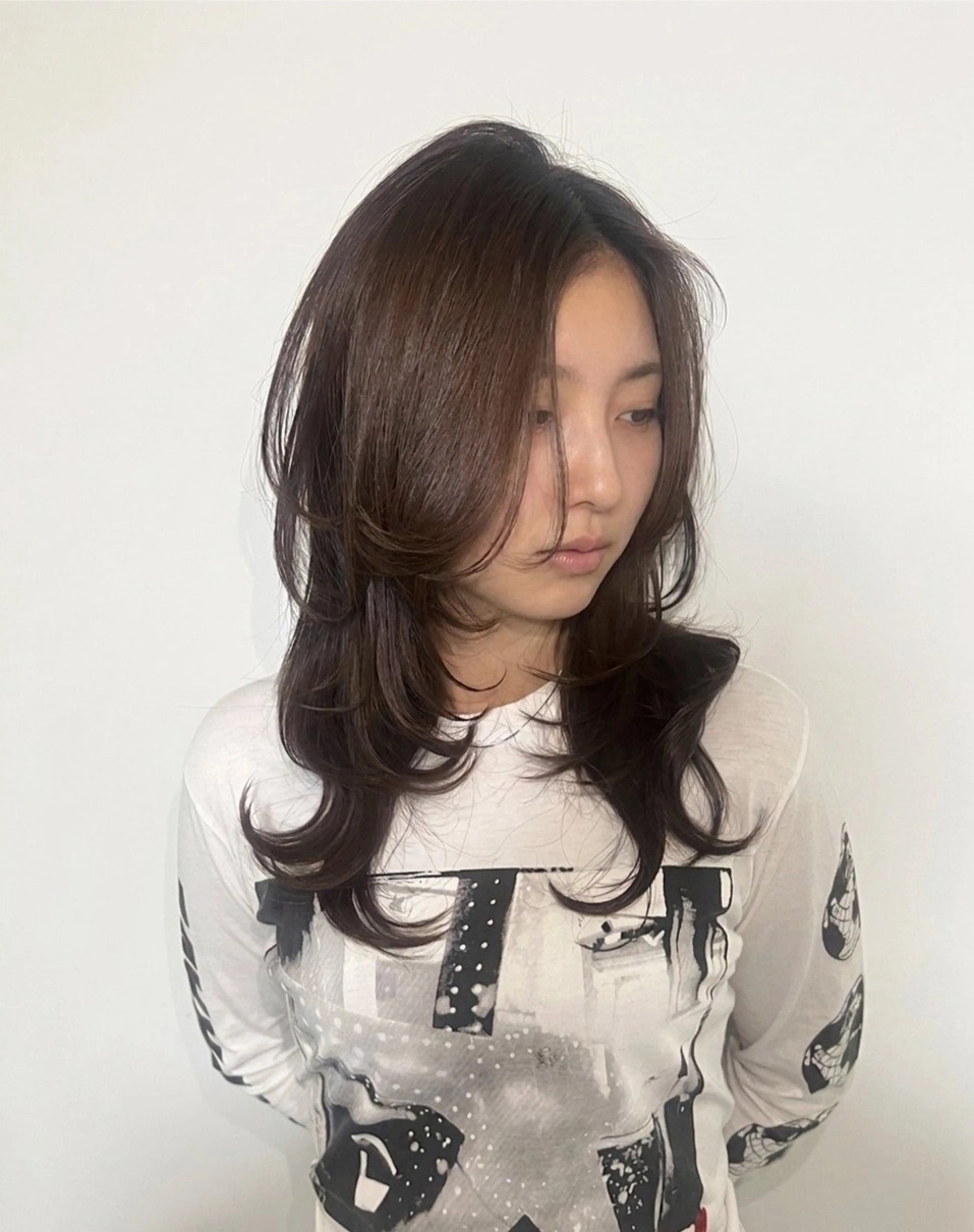 ロング ハイレイヤー レイヤーカット カット ヘアカラー レイヤー/顔周り たすけのヘアスタイル