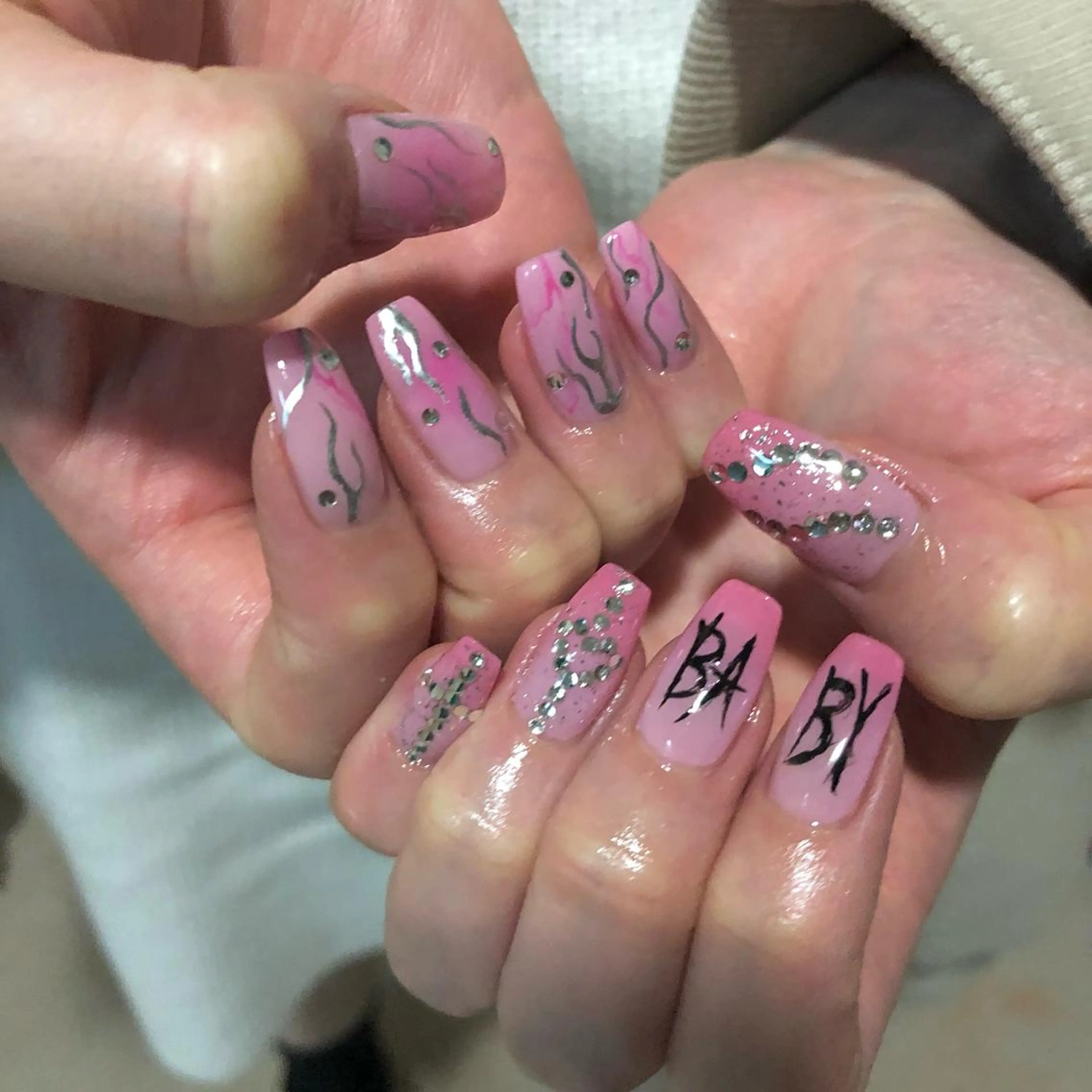 ネイル ハンドネイル パラあり！フィルイン 美フォルムのネイルデザイン