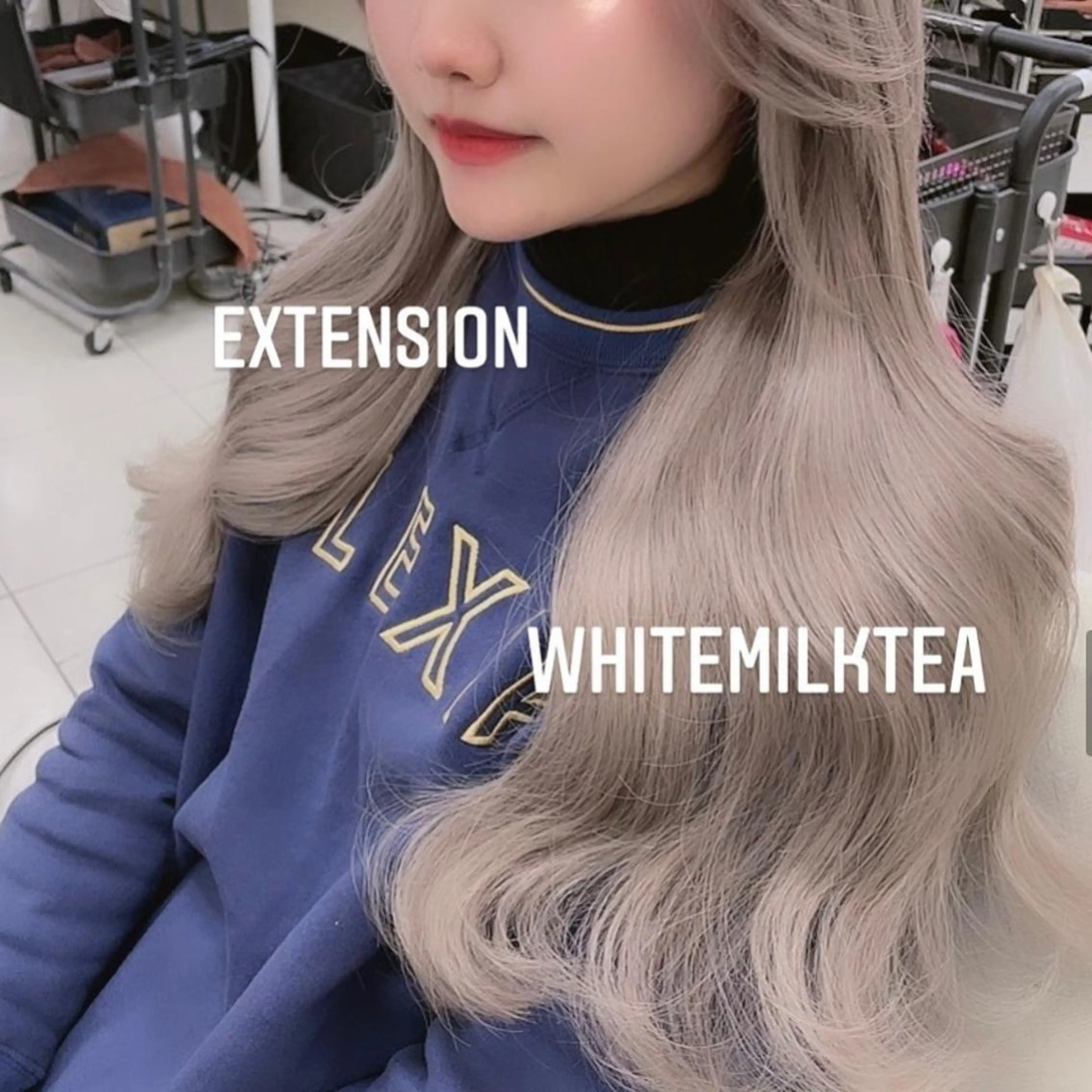 ロング カラー ヘアカラー エクステ エクステ🩵ブリーチ 韓国ヘア🩵KAEのヘアスタイル