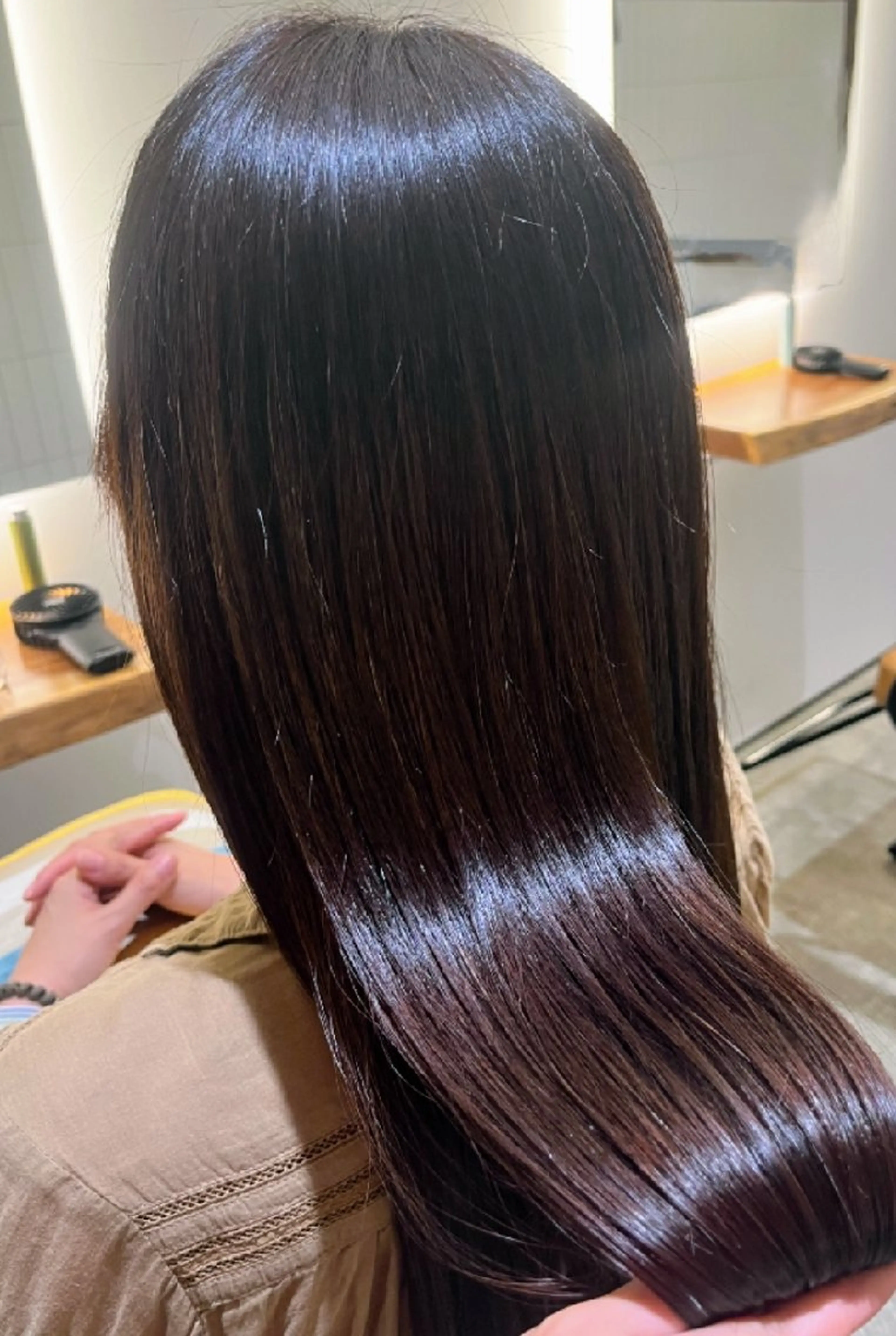 ロング カラー 似合わせカット 中野渡 真利那のヘアスタイル