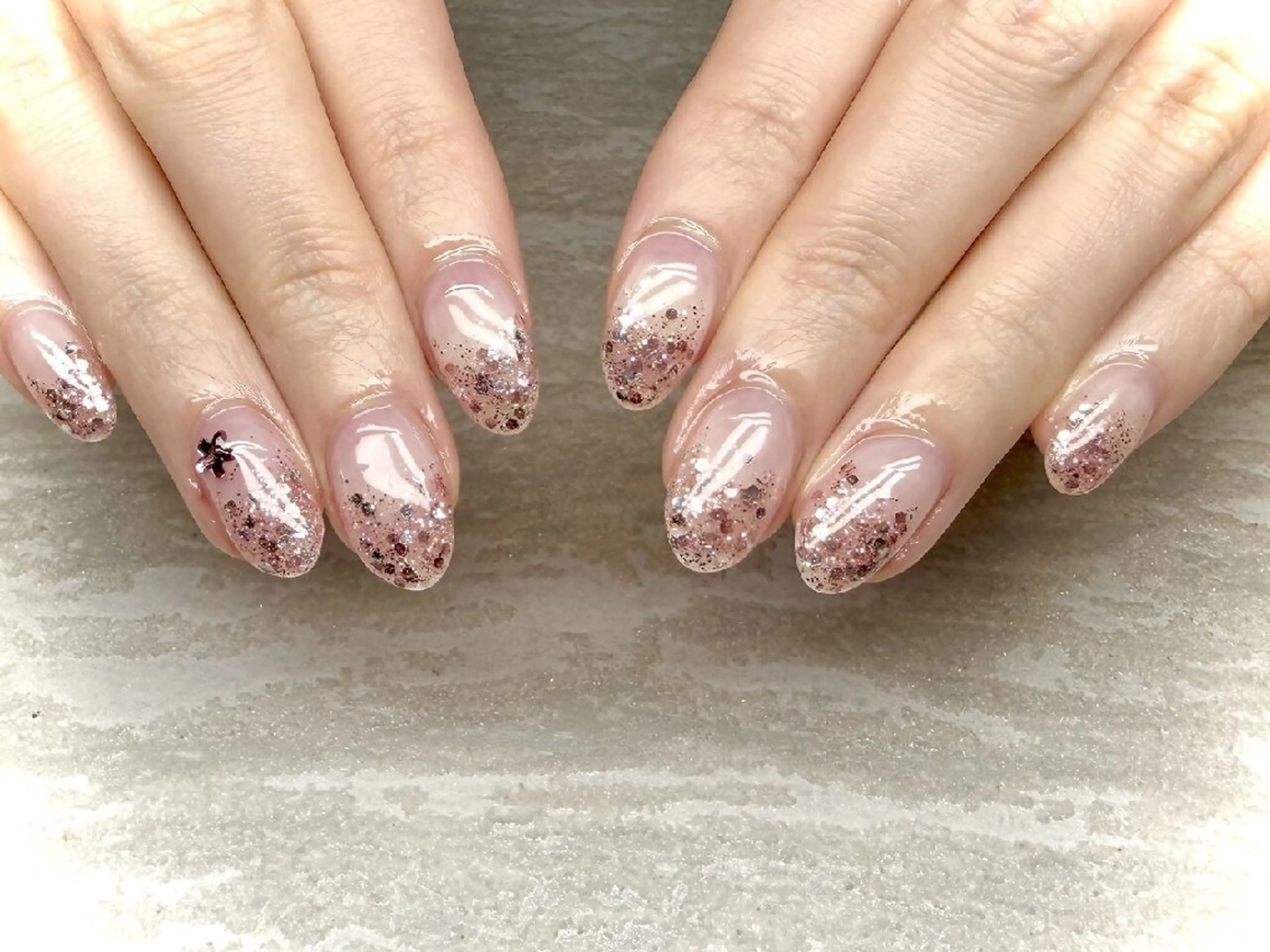 ネイル アートネイル 桜ネイル 入学式 グラデーション 卒業式 JULIE NAILのネイルデザイン