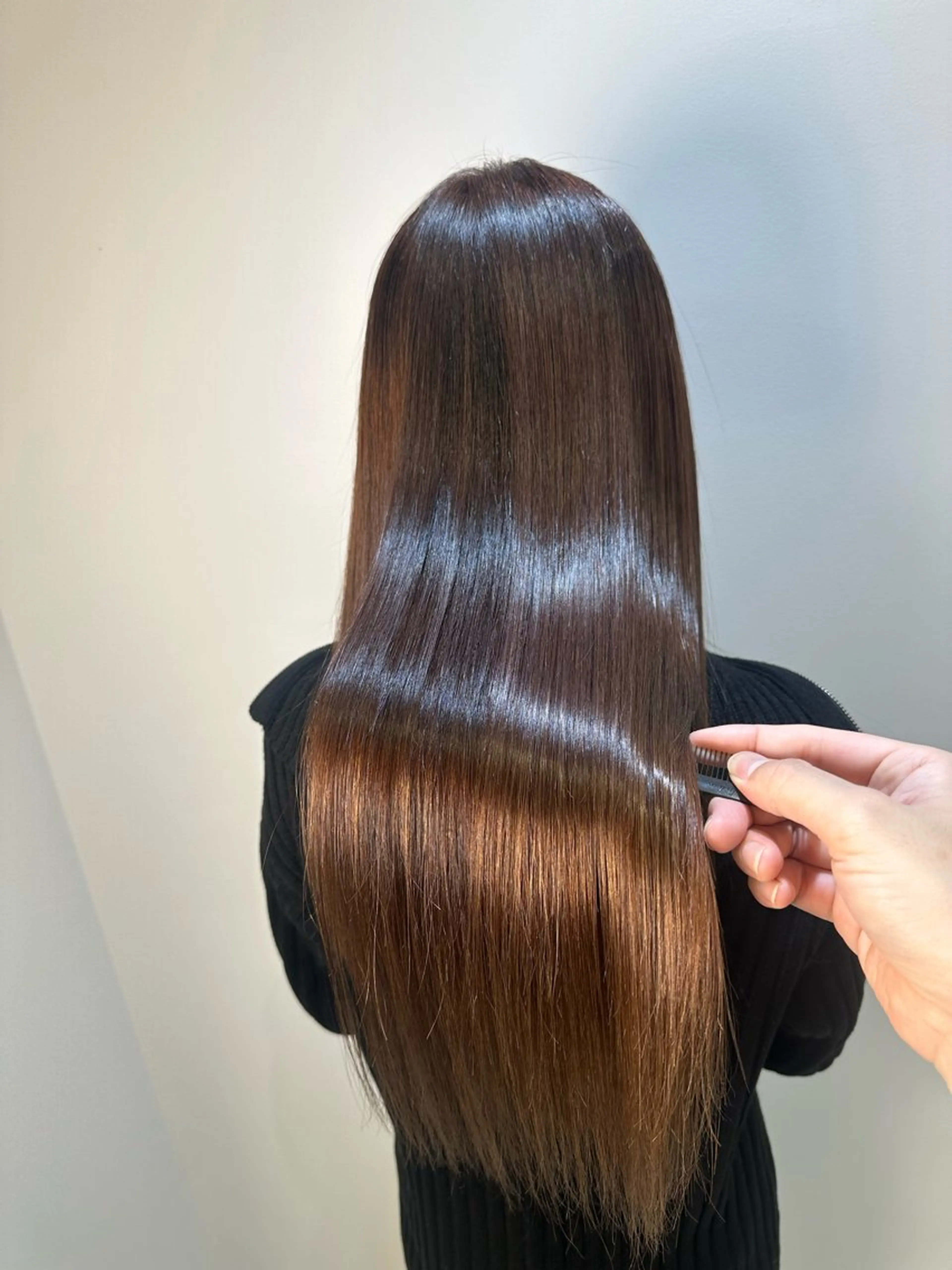 ロング パーマ 縮毛矯正 髪質改善/縮毛矯正 /ブリーチ矯正/岡部のヘアスタイル