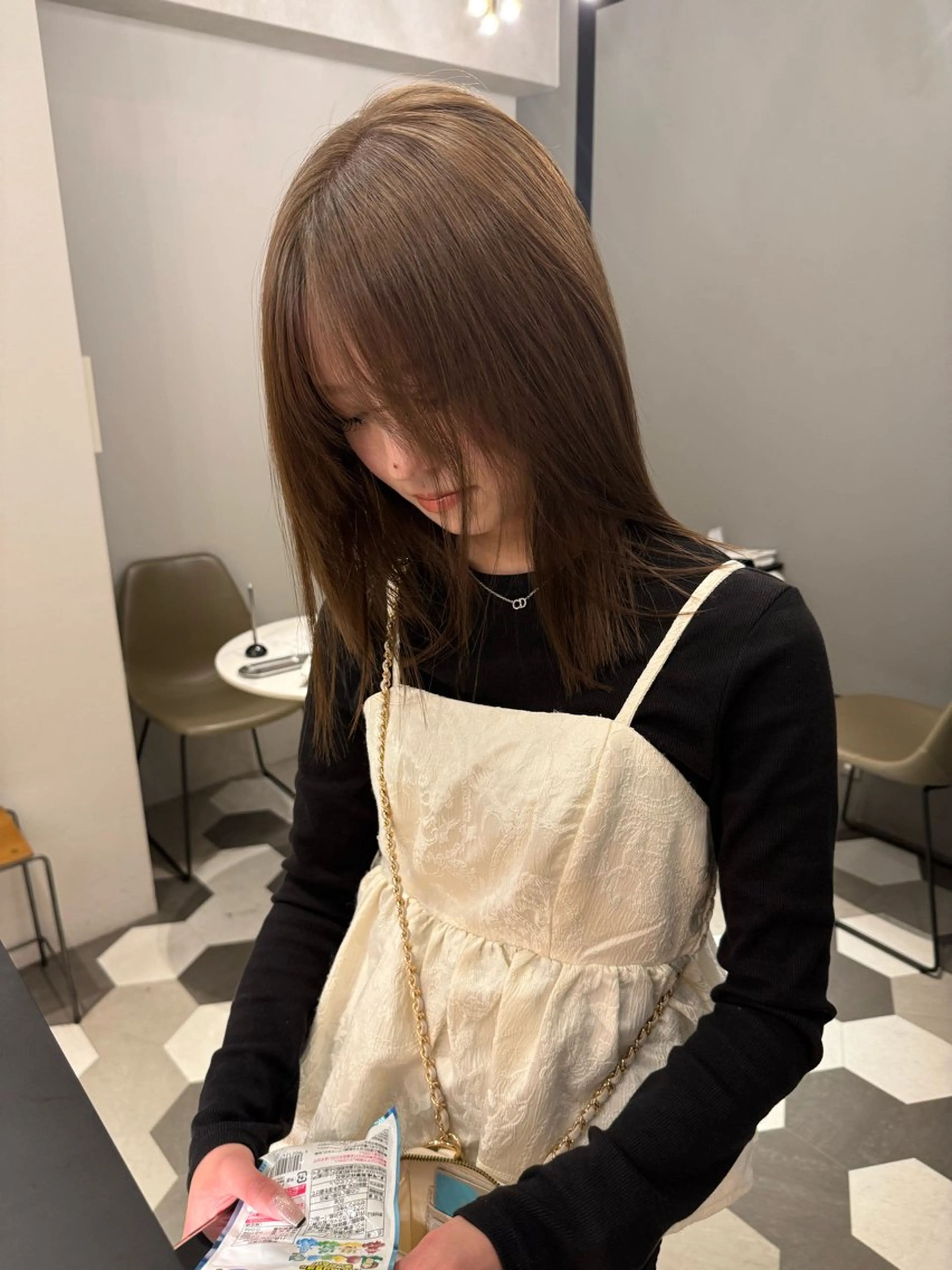 ミディアム カラー ヘアカラー ブリーチ/アレンジ 天満/chihiroのヘアスタイル