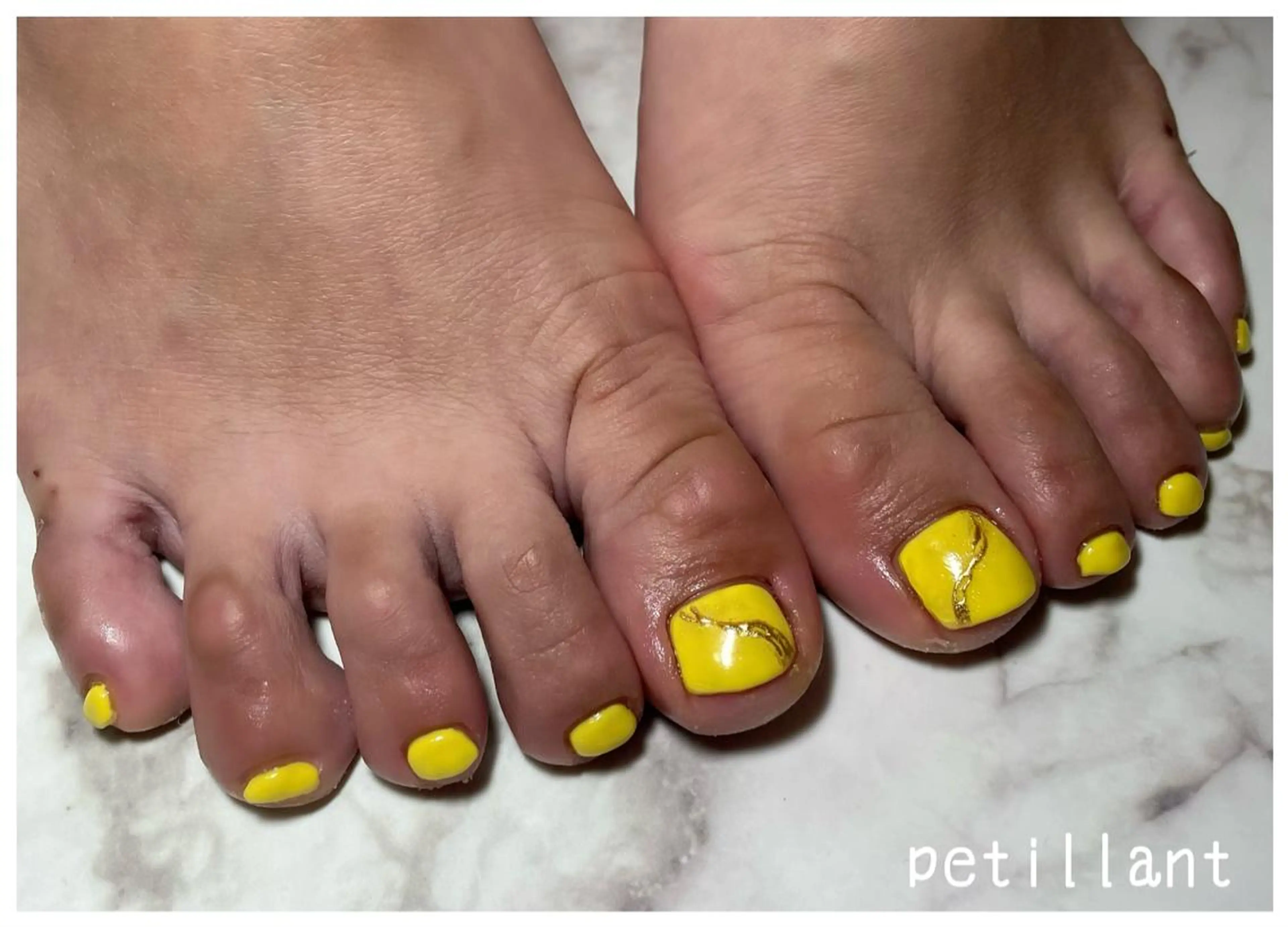 ネイル 春ネイル 黄色 nail salon petillantのネイルデザイン