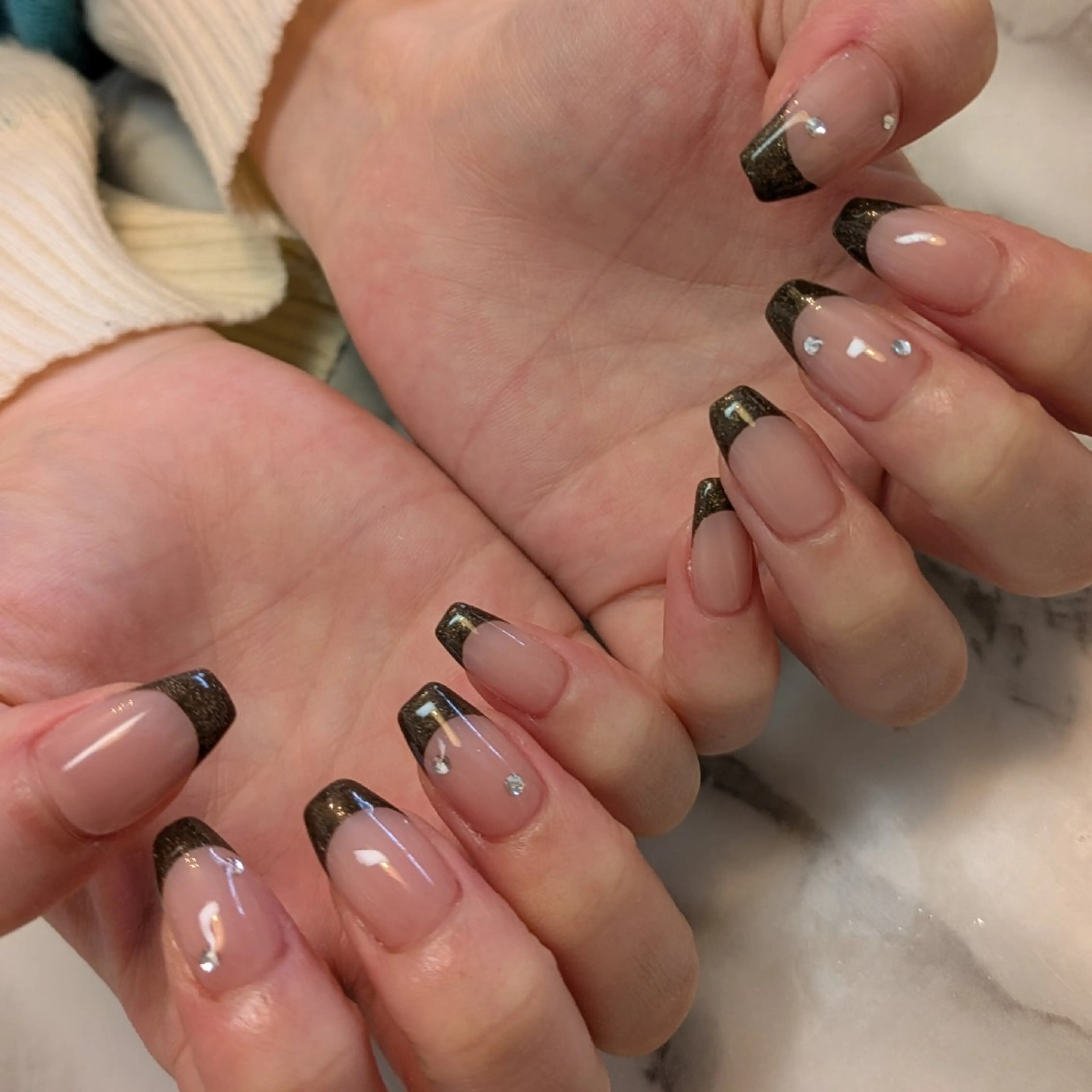 ネイル フレンチネイル ジェヌインネイル 河内のネイルデザイン