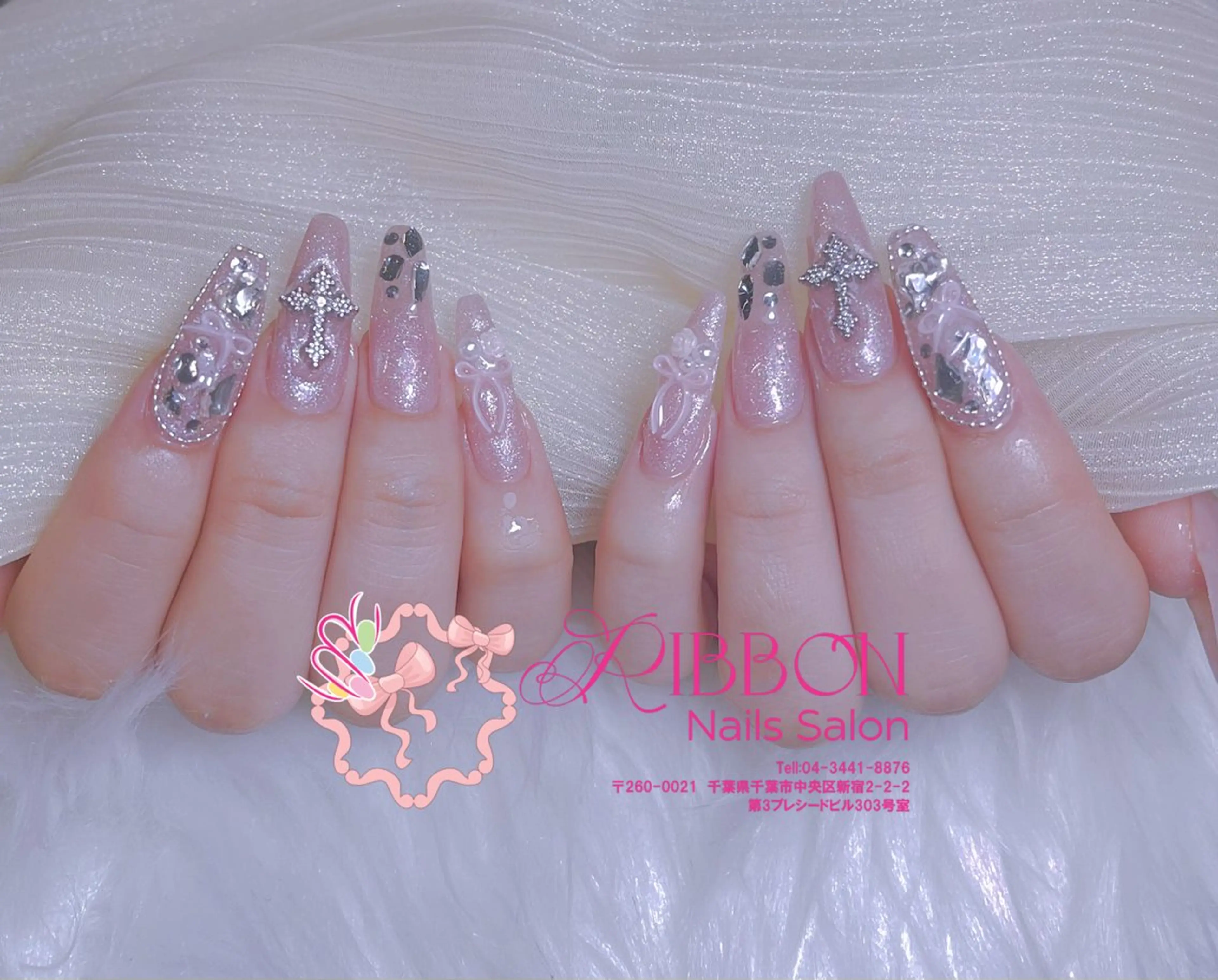 ネイル フレンチネイル ジェルネイル マグネットネイル 持ち込み ニュアンスネイル ハンドネイル Ribbonnail salonのネイルデザイン