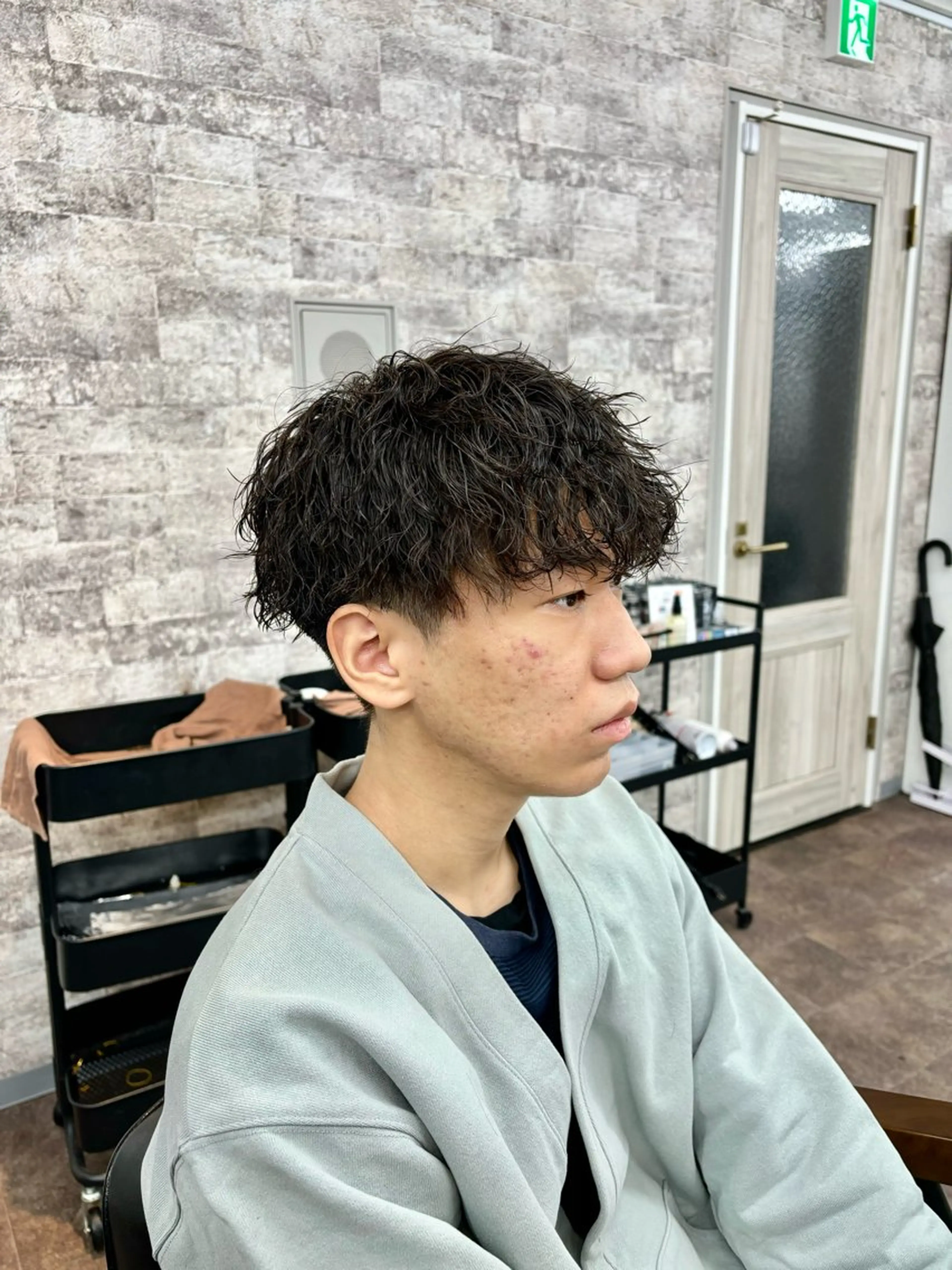 パーマ メンズ フェードパーマ 新倉幸之助のヘアスタイル