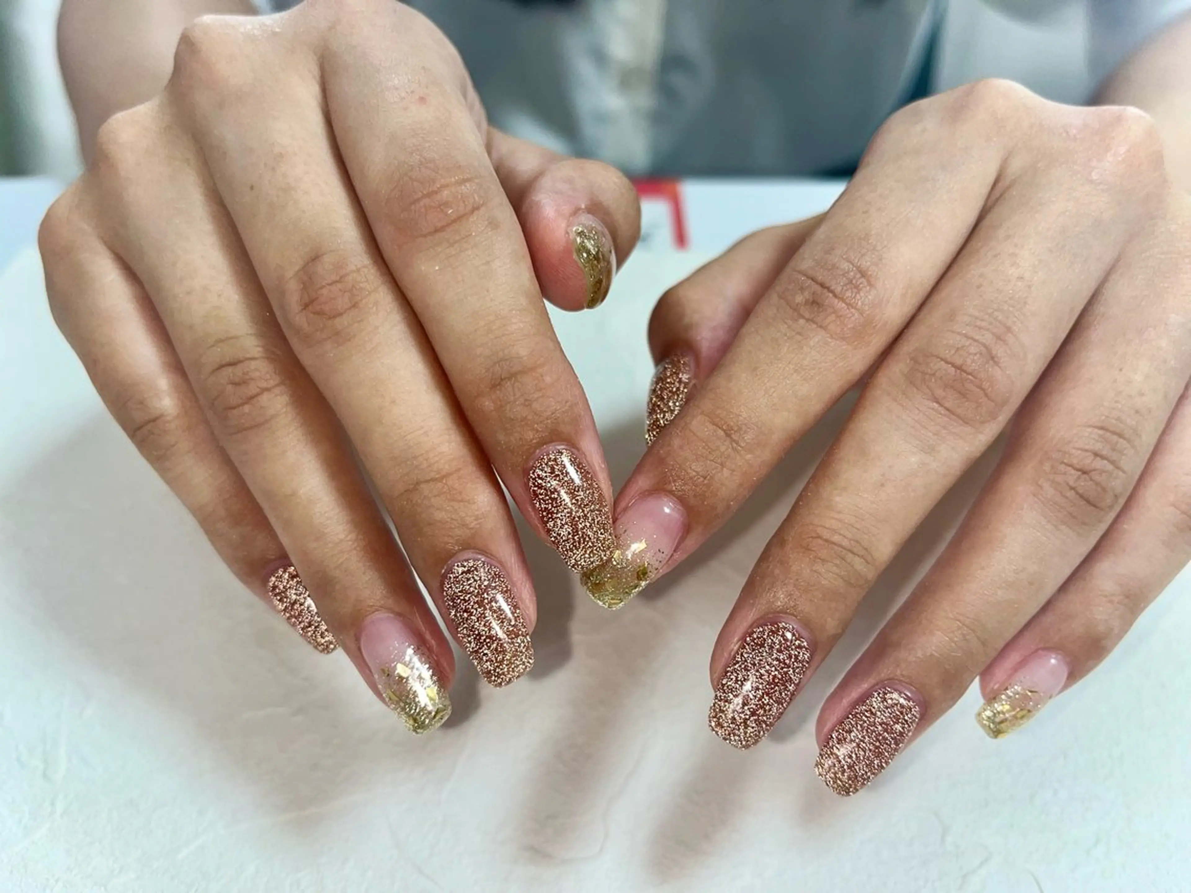 ネイル オーロラネイル フラッシュネイル フットネイル フレンチネイル ジェルネイル ハンドネイル kiki nail たまプラーザのネイルデザイン