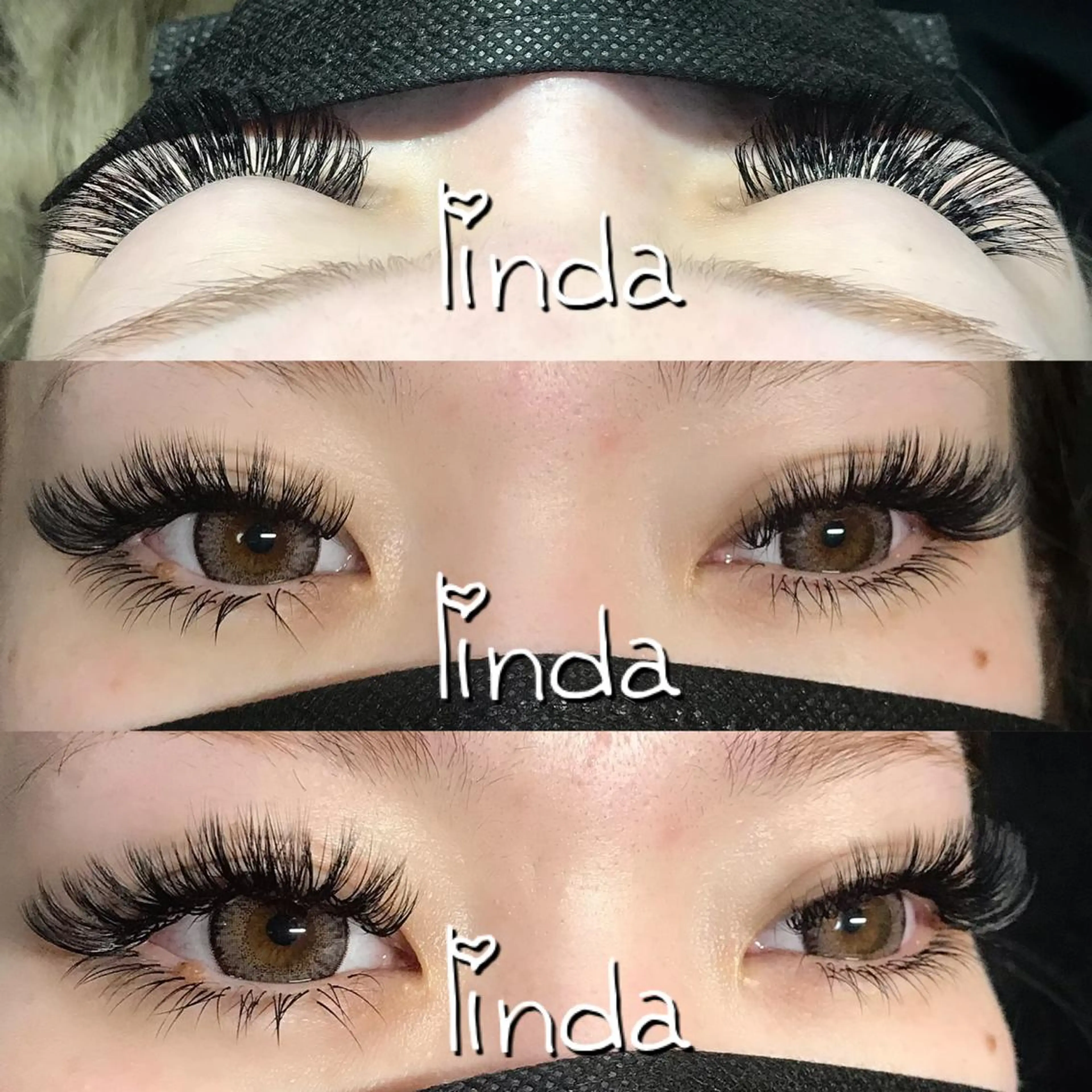 マツエク・マツパ 付け放題 ボリュームラッシュ linda lashesのマツエク・マツパデザイン