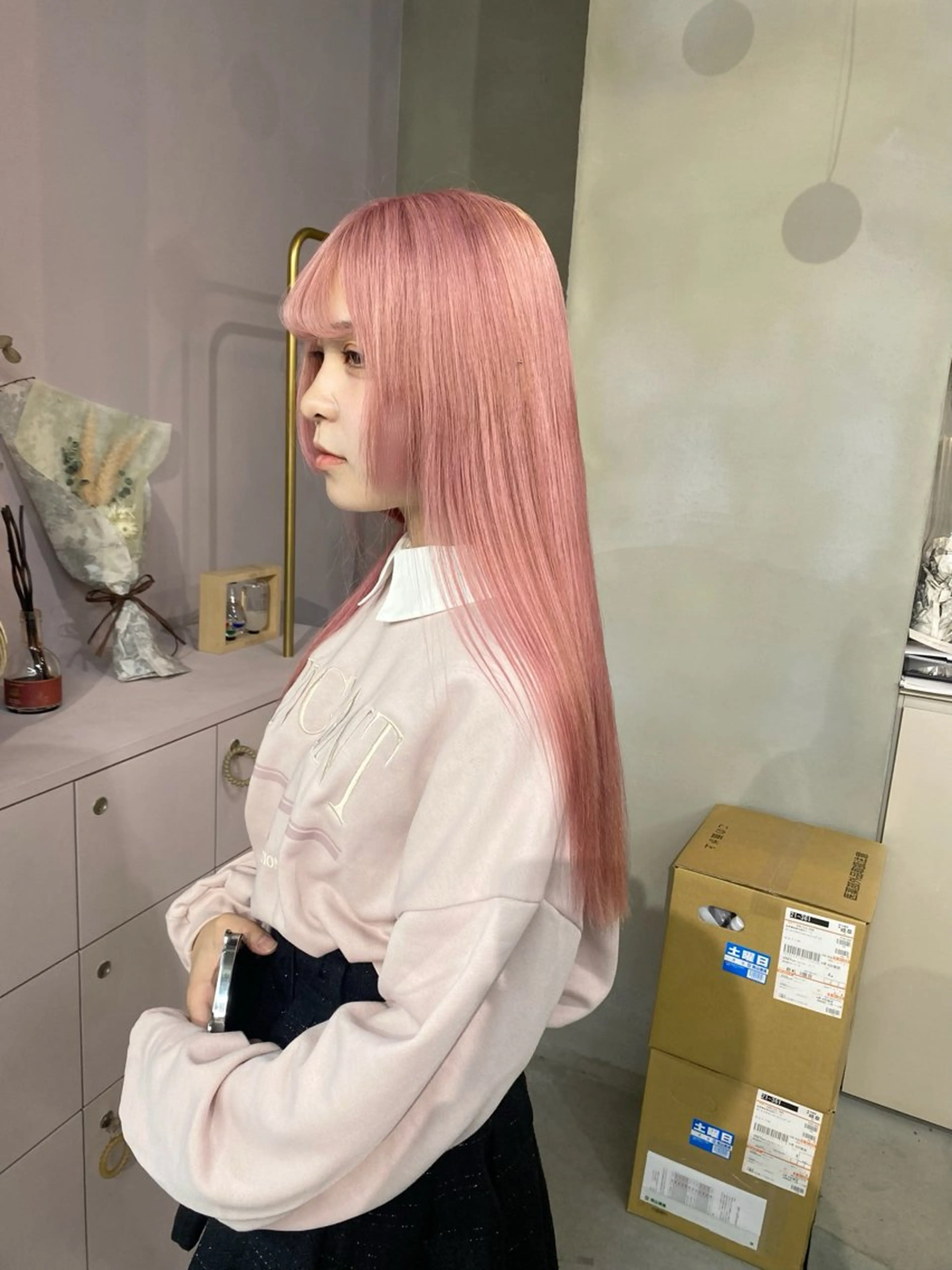 ロング カラー ヘアカラー 前橋 姫奈のヘアスタイル