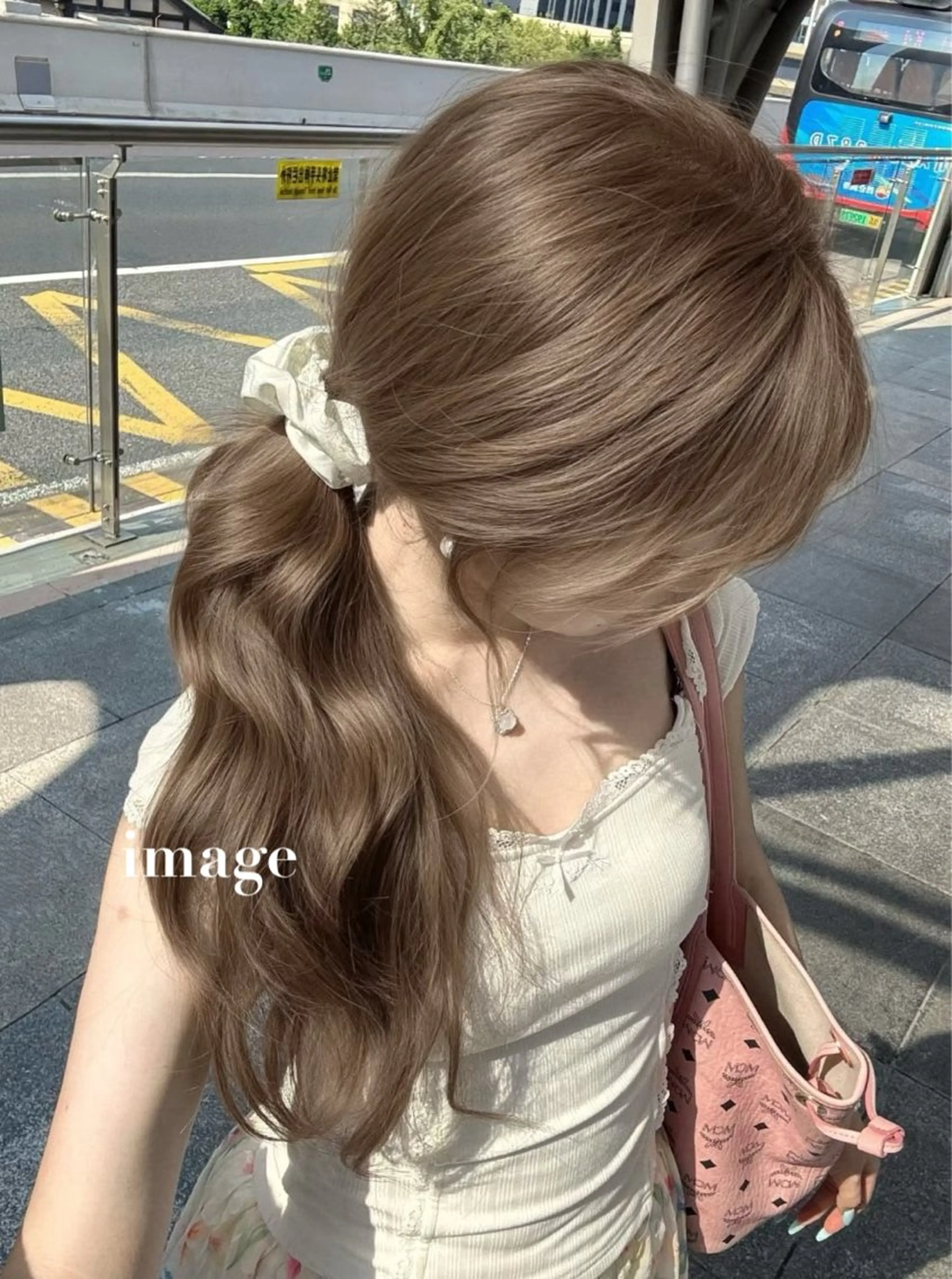 ロング ヘアカラー 韓国ワンホン透明感 カラー✨🖤ここあのヘアスタイル