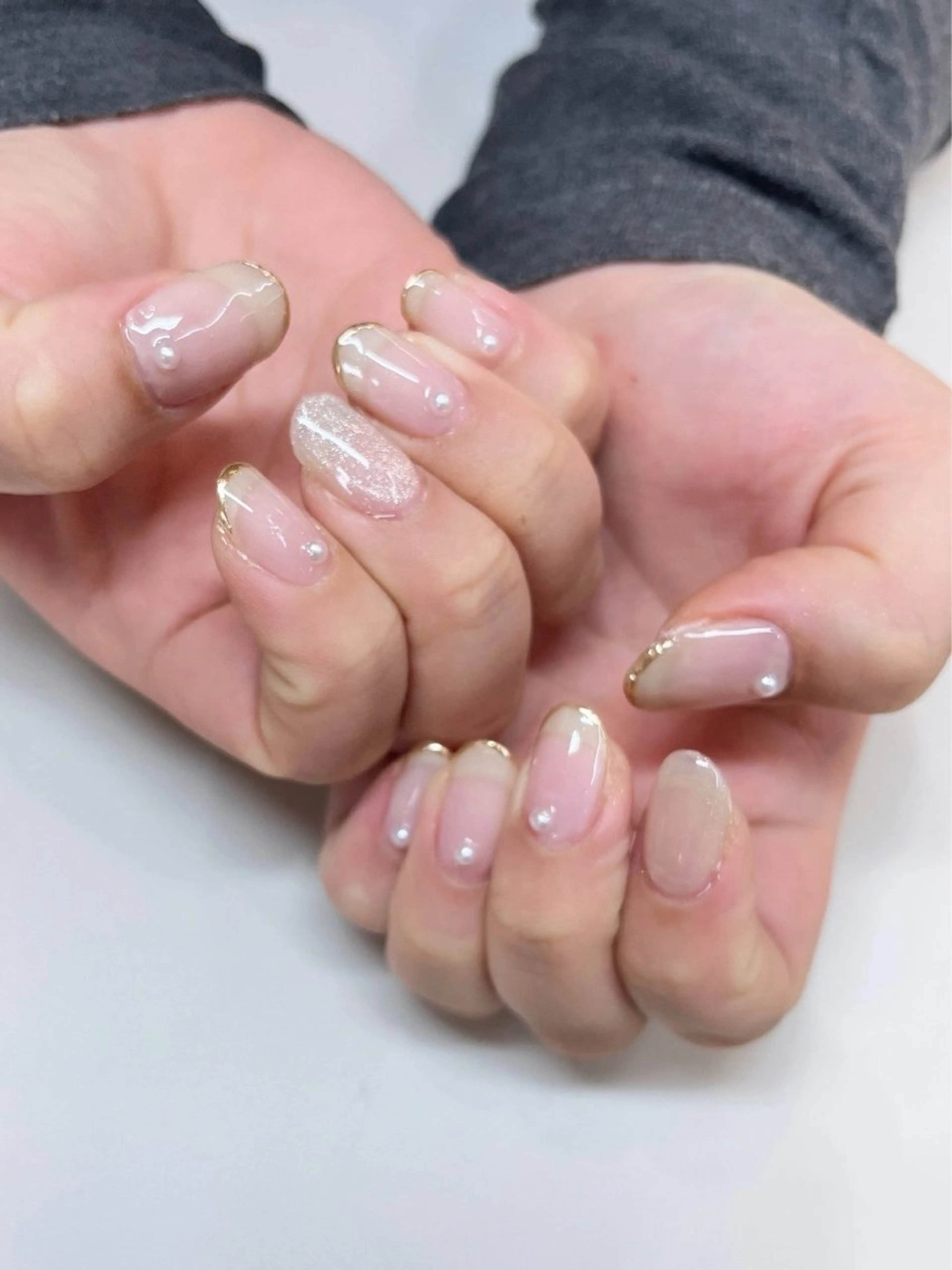 ネイル ジェルネイル ミラーネイル パラジェル chipie yuuのネイルデザイン