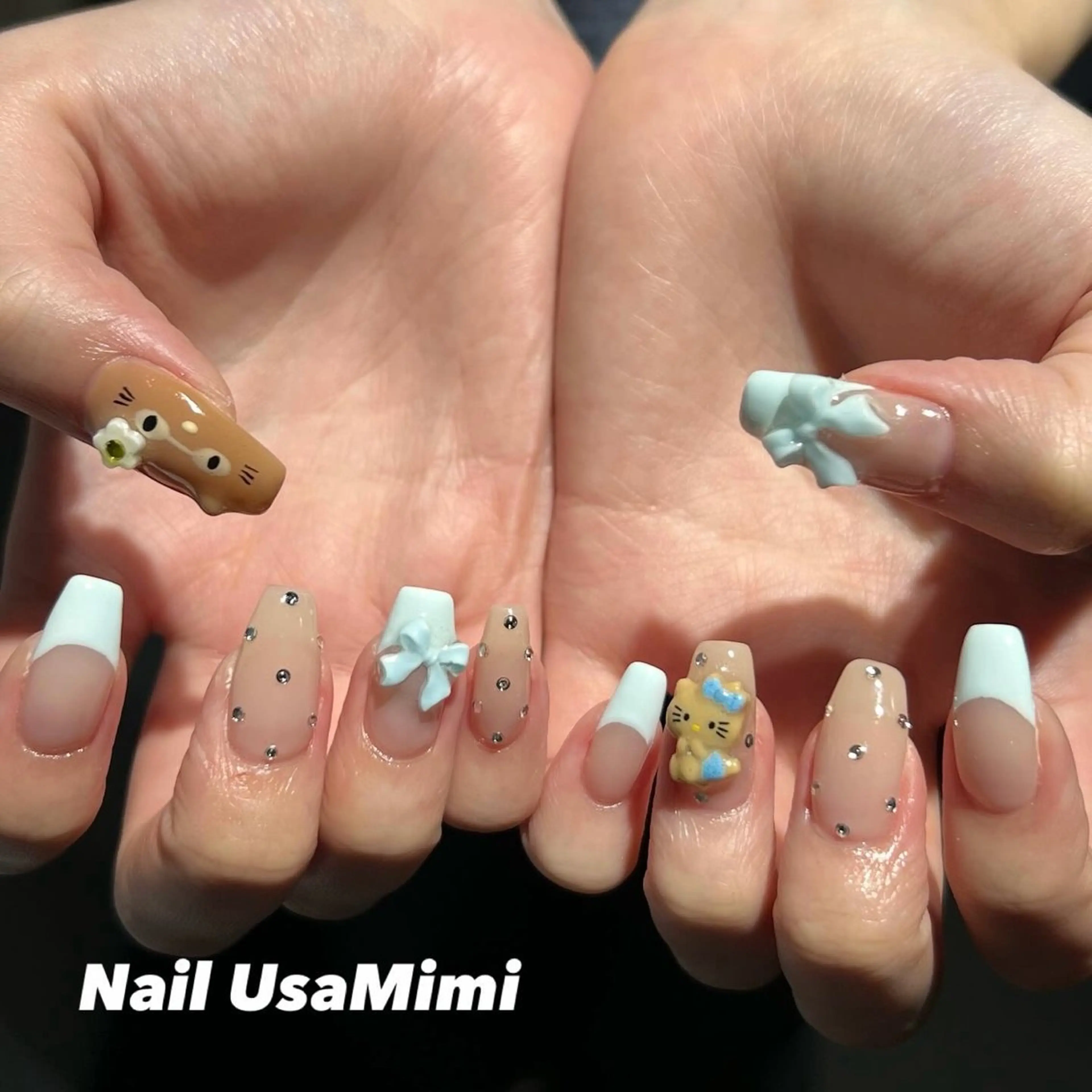 ロング ハンドネイル 本町Nail Usa Mimi  SAKIのネイルデザイン