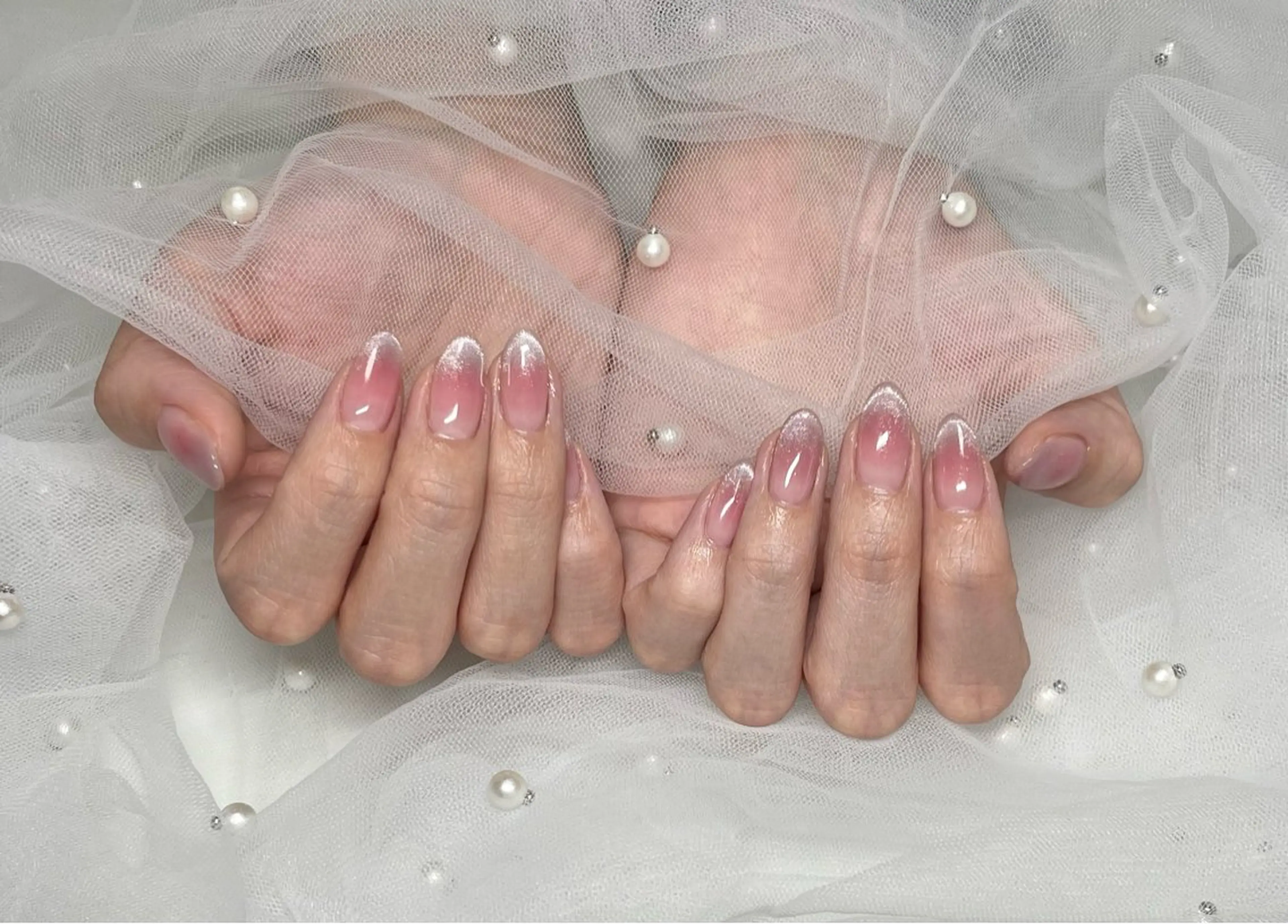 ネイル チークネイル フレンチネイル マグネットネイル ハンドネイル 🦋 Rina🦋のネイルデザイン