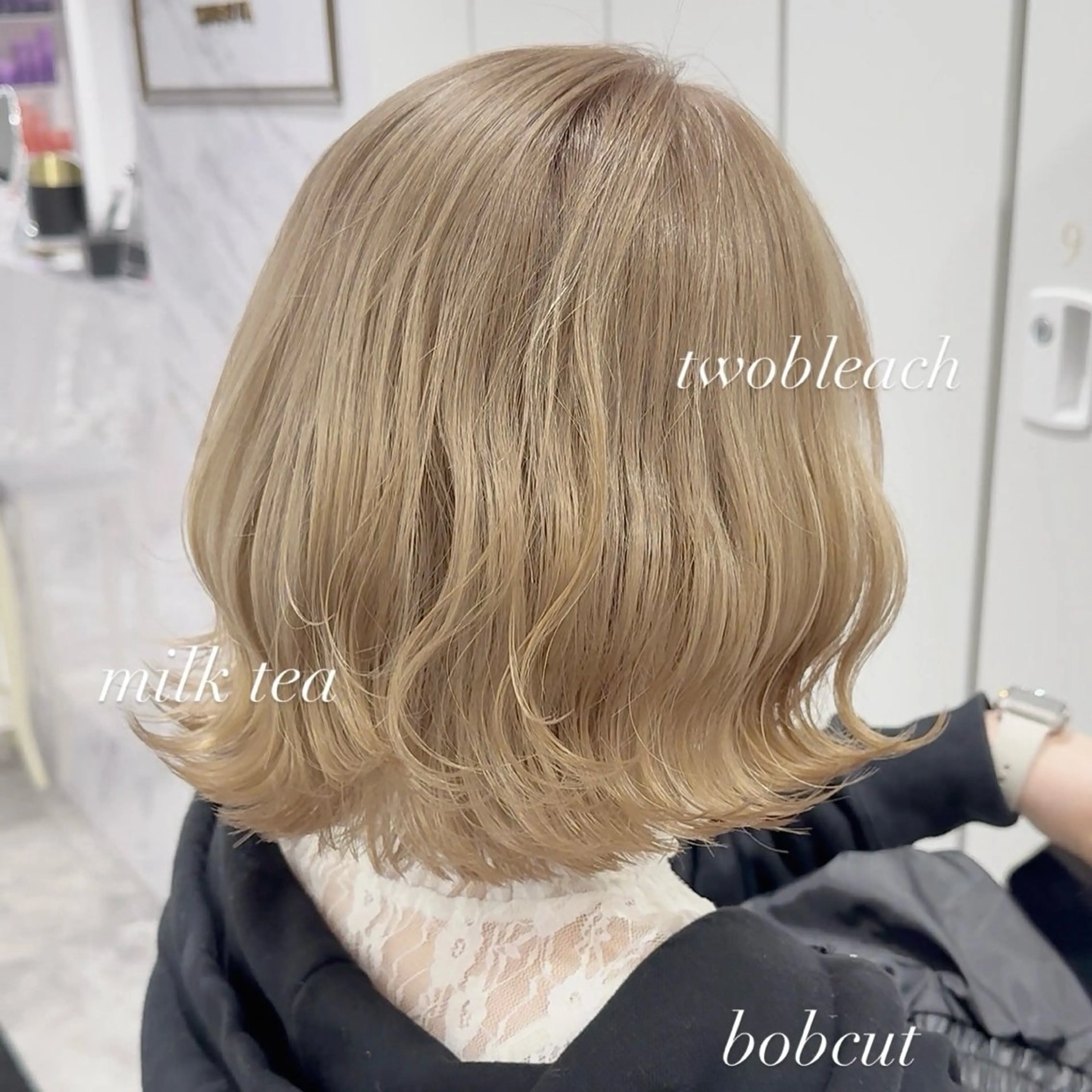 ロング カラー ブリーチ ケアブリーチ デザインカラー ハイトーンカラー ブリーチなしピンク 赤井龍斗のヘアスタイル