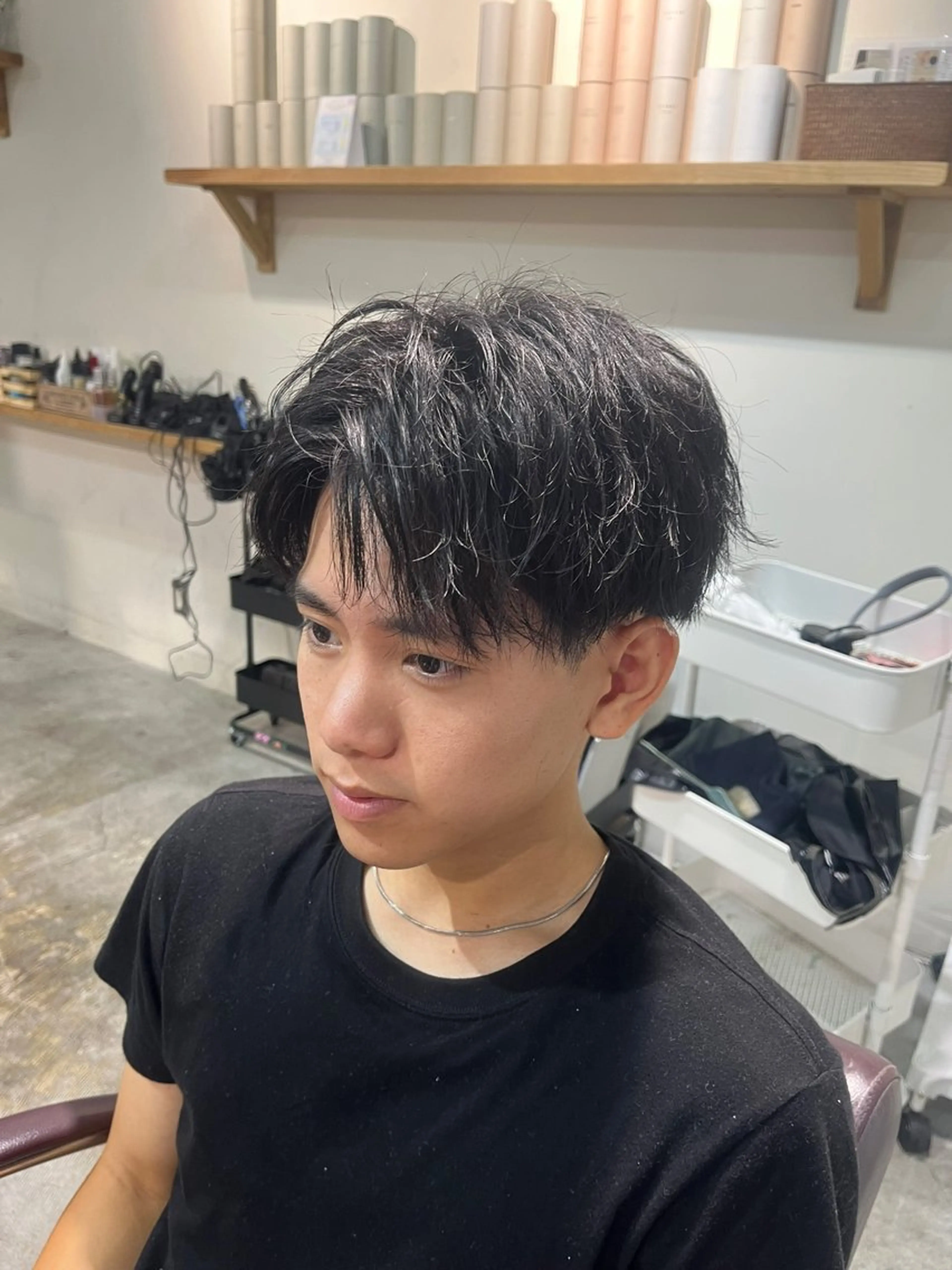 メンズ カット フェザーパーマ🌙 毛流れ yuzukiのヘアスタイル